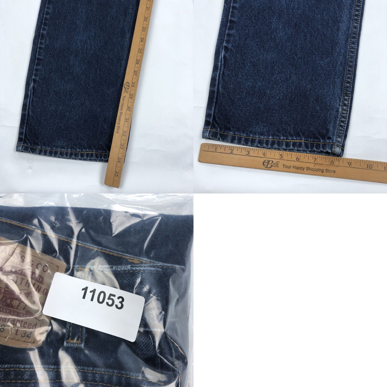 Levi's VINTAGE Levis 505 Jeans Front Straight Leg Jeans Mens 38x34 Dark Wash Y2K Size US 38 / EU 54 - 8 Thumbnail