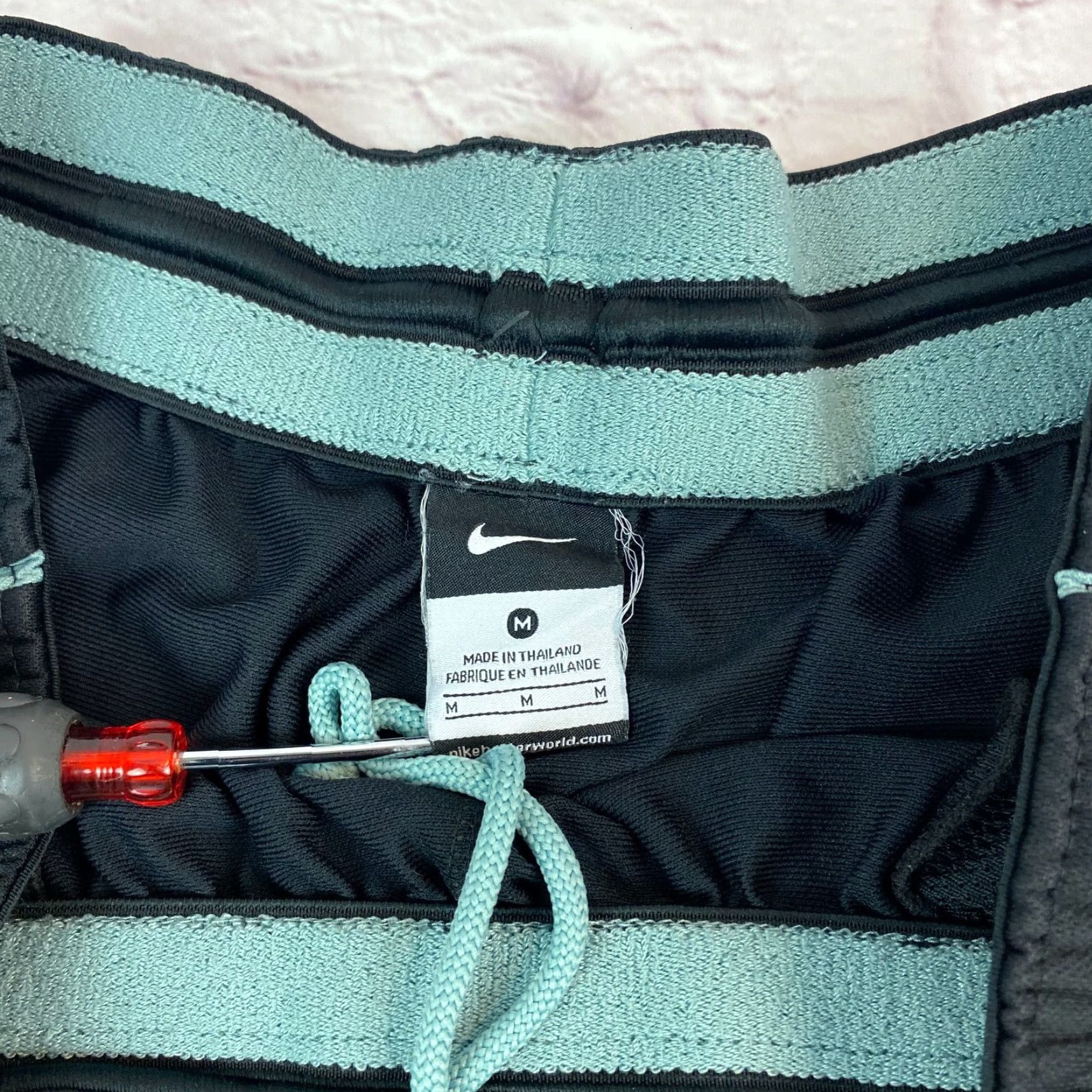 Nike Nike Lebron James Board Shorts Swim Trunks Mens Athletic Logo Drawstring Medium Blue Size US 31 - 6 Thumbnail
