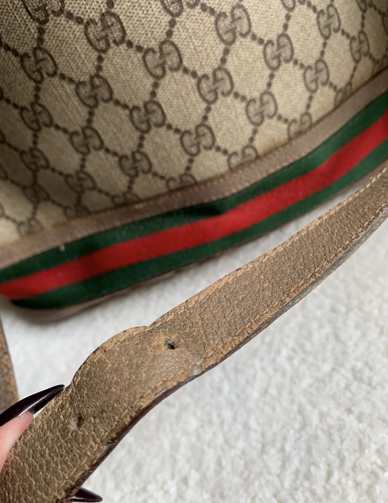 Gucci Authentic Gucci Vintage Ophidia Bucket Large Size ONE SIZE - 13 Thumbnail