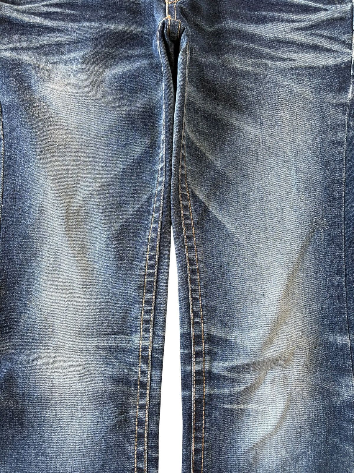 Japanese Brand Vintage Lolita Low Rise Embroidered Flare Jeans Size 34" / US 12 / IT 48 - 5 Thumbnail