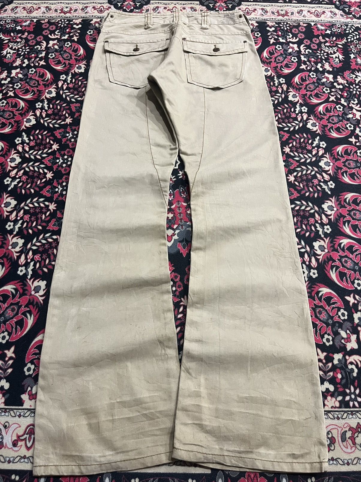 Edwin Vintage Japanese Edwin 503 Cargo Khaki Washed Flare Pants Size US 30 / EU 46 - 2 Thumbnail