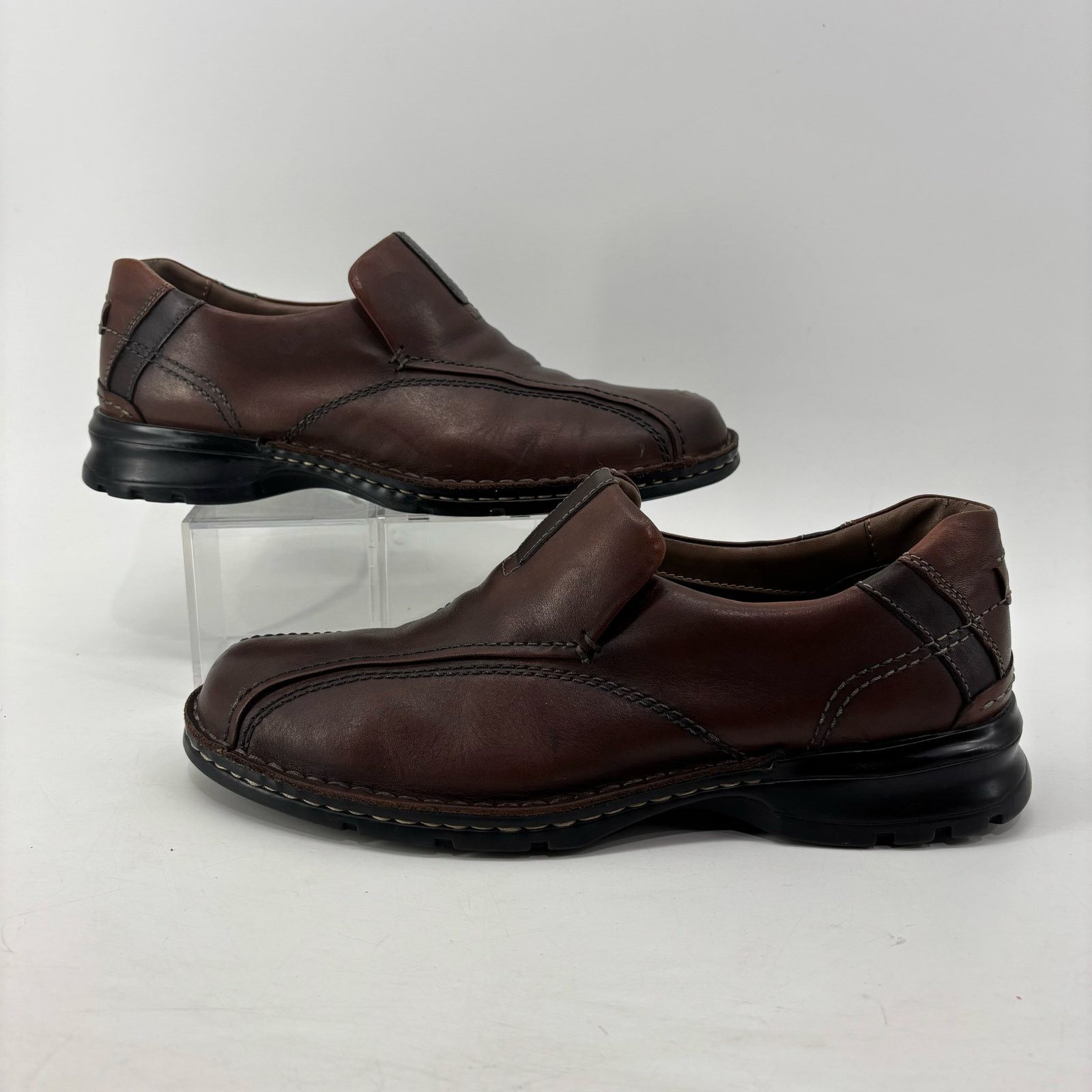 Clarks Clark’s Men’s Loafers Size 9 Leather Slip On Casual Brown Size US 9 / EU 42 - 6 Thumbnail