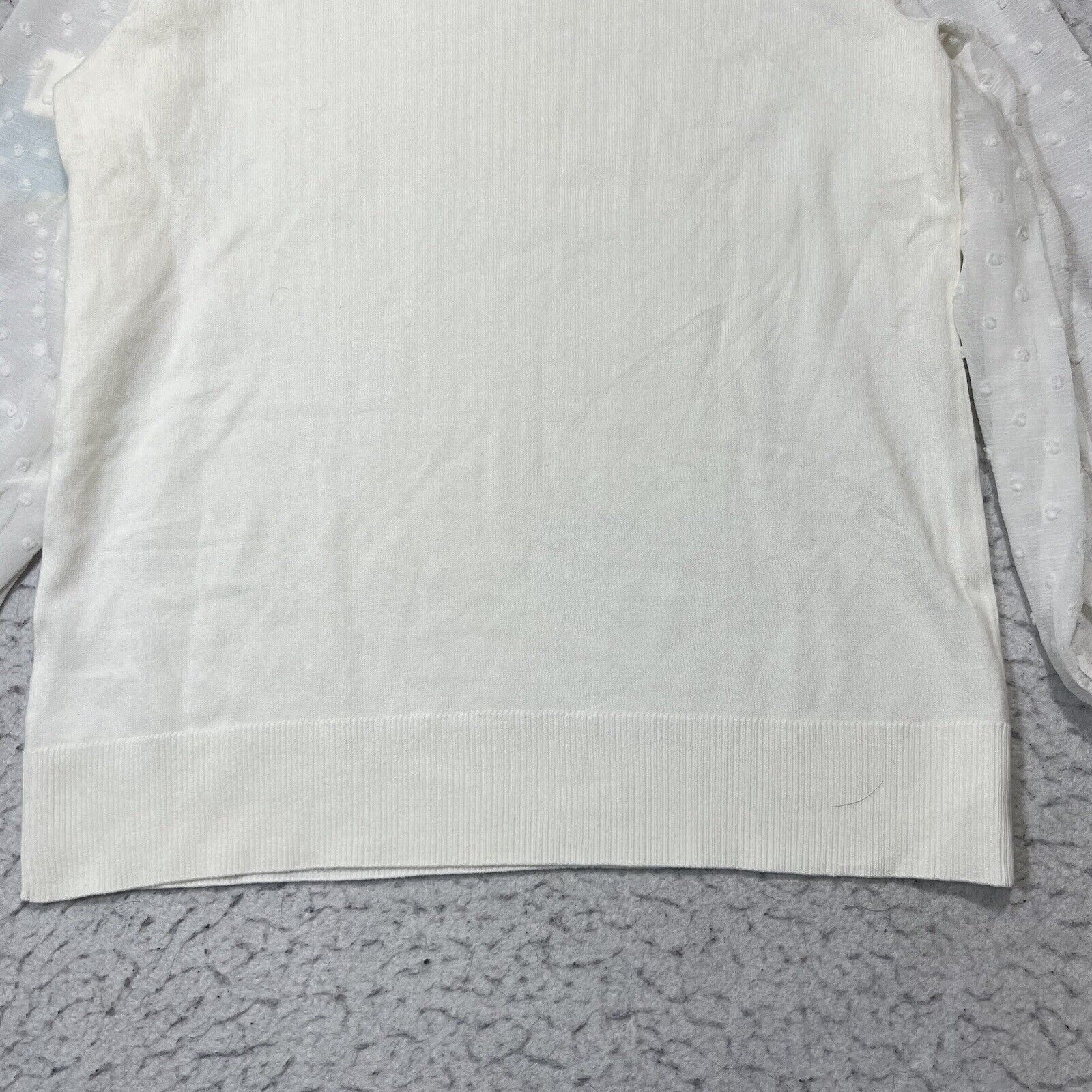 Nordstrom CeCe Balloon Sleeve Sweater Polka Dot Sheer Sleeves Size XS / US 0-2 / IT 36-38 - 13 Thumbnail