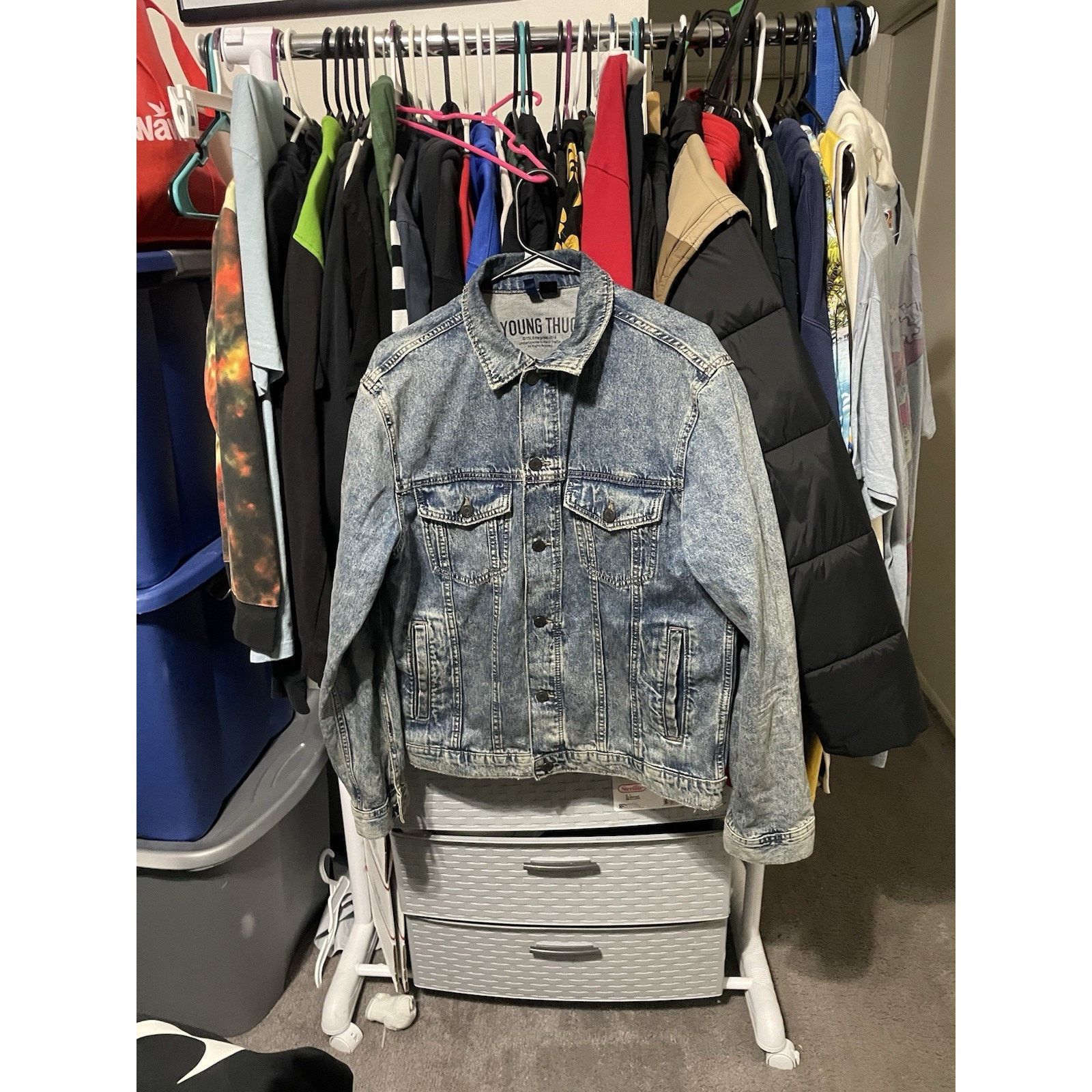 H&M Size M-Rare Young Thug Denim YSL Limited H&M jacket Mens Size US M / EU 48-50 / 2 - 1 Thumbnail