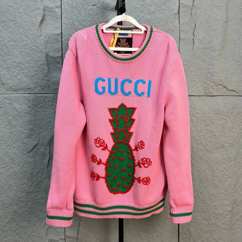 Gucci Gucci PINEAPPLE PINEAPPLE SERIES JACCAD ROUND-NECK SWEATER Size US L / EU 52-54 / 3 - 1 Thumbnail
