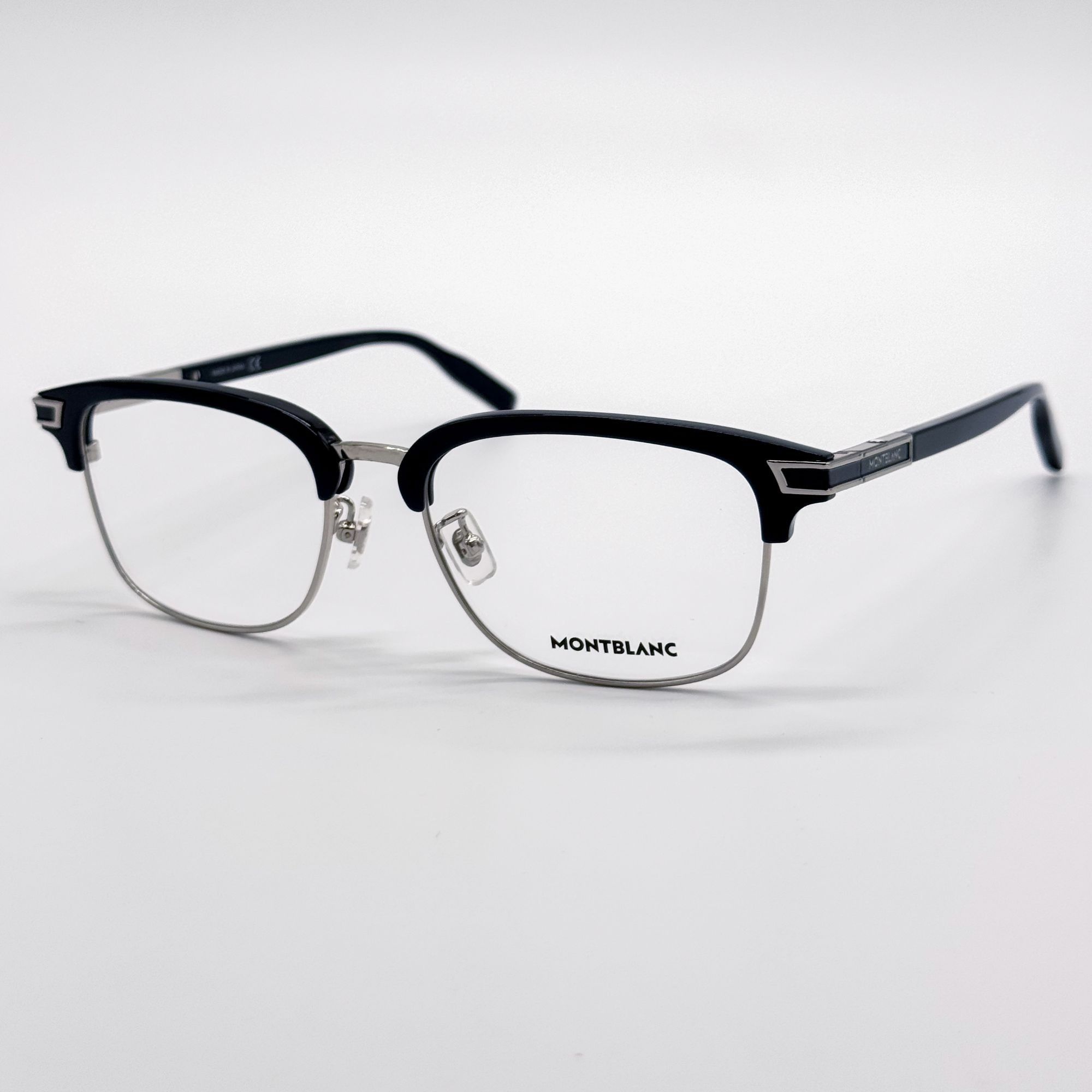 Montblanc NEW MONTBLANC EYEGLASSES MB0043O 007 BLUE SILVER MEN EYEWEAR Size ONE SIZE - 2 Thumbnail