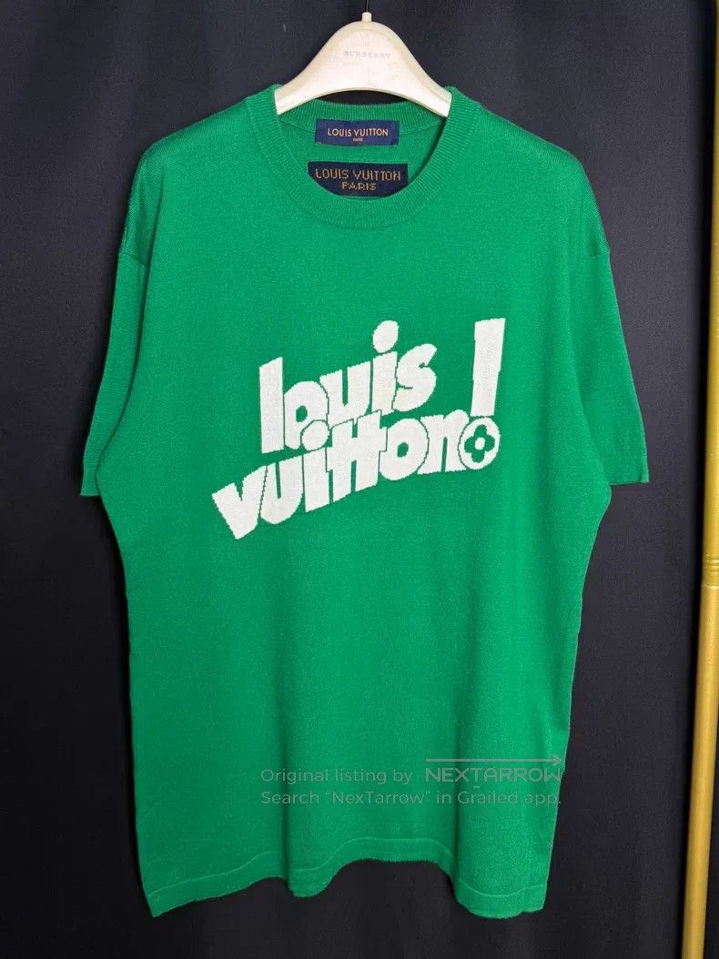 Louis Vuitton Louis Vuitton Green knit logo short sleeves Size US M / EU 48-50 / 2 - 1 Thumbnail
