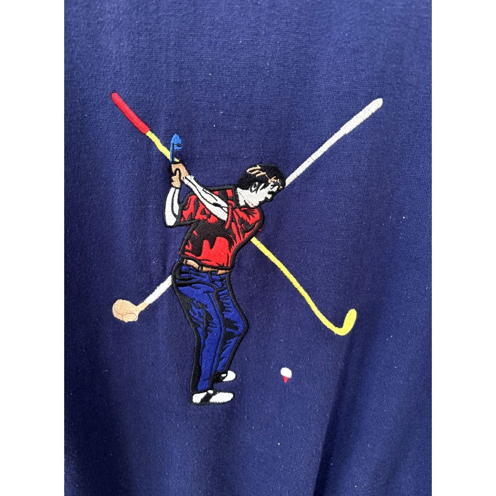 Vintage VINTAGE Neil Martin Golf Sweatshirt Mens Medium Blue Embroidered Crewneck Size US M / EU 48-50 / 2 - 2 Thumbnail