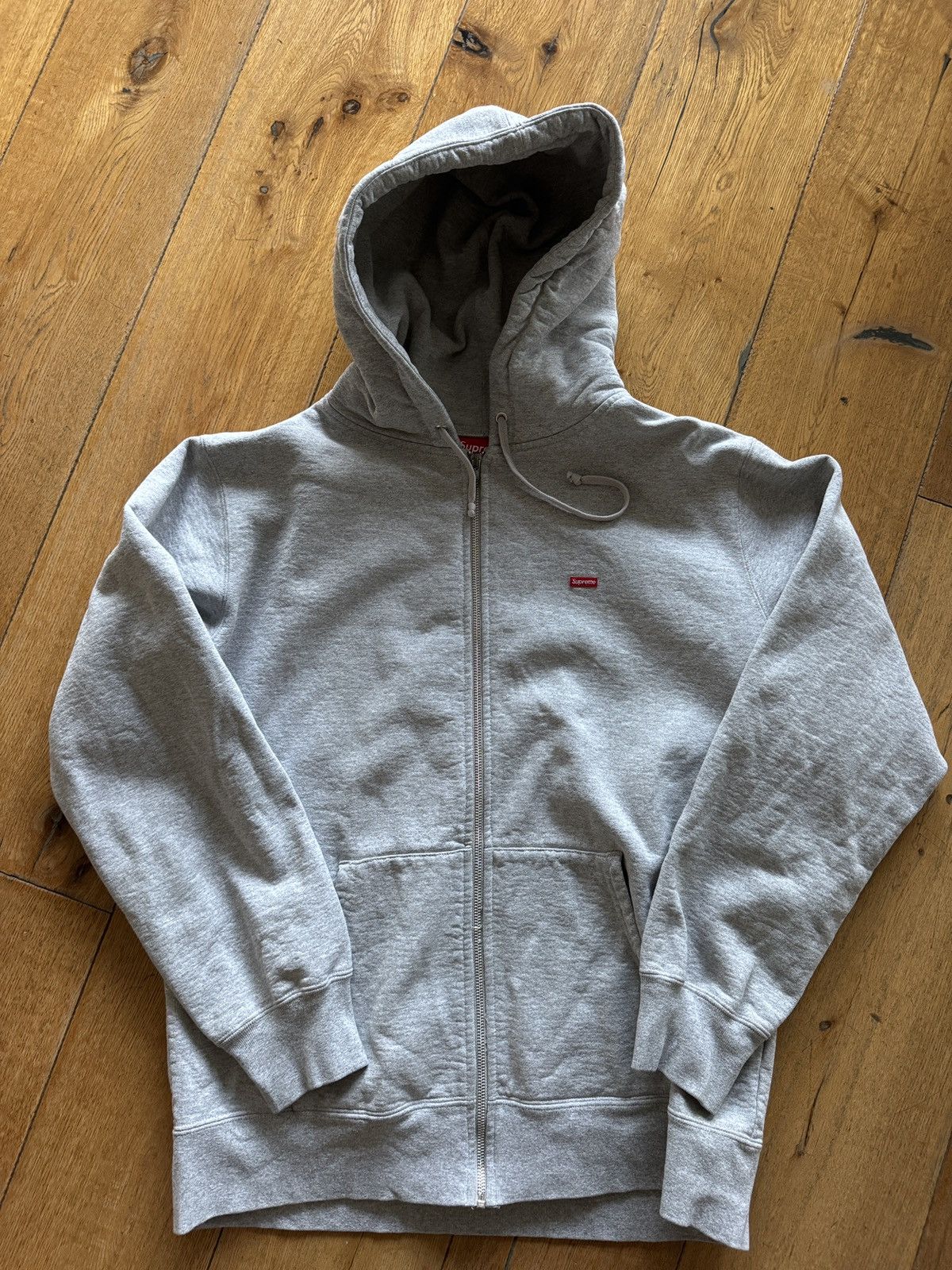 Supreme SUPREME MINI BOX LOGO GREY ZIP HOODY XL | Grailed