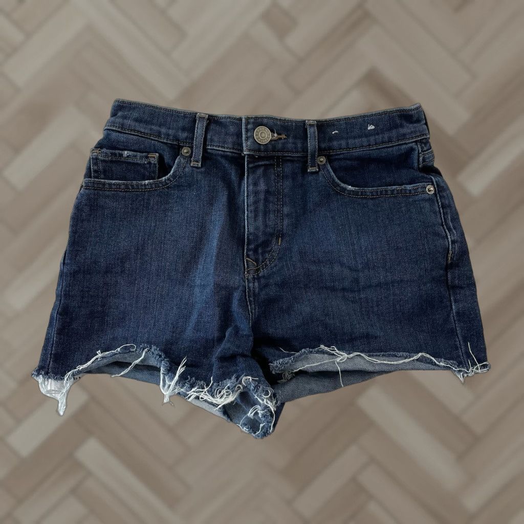 Express Express Shorts Denim Cut-Off Dark Blue Women's Size 2 Size 26" / US 2 / IT 38 - 1 Thumbnail