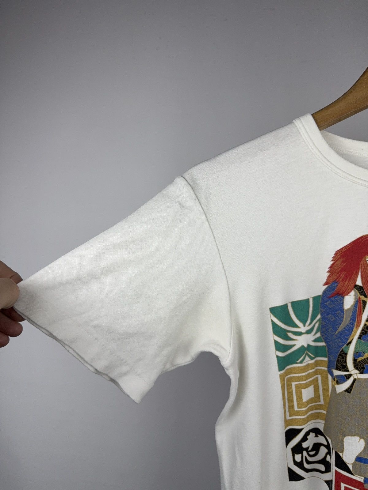 Japanese Brand 90s Retro Japanese Musha Kabuki Graphic T-Shirt White Size S / US 4 / IT 40 - 5 Thumbnail
