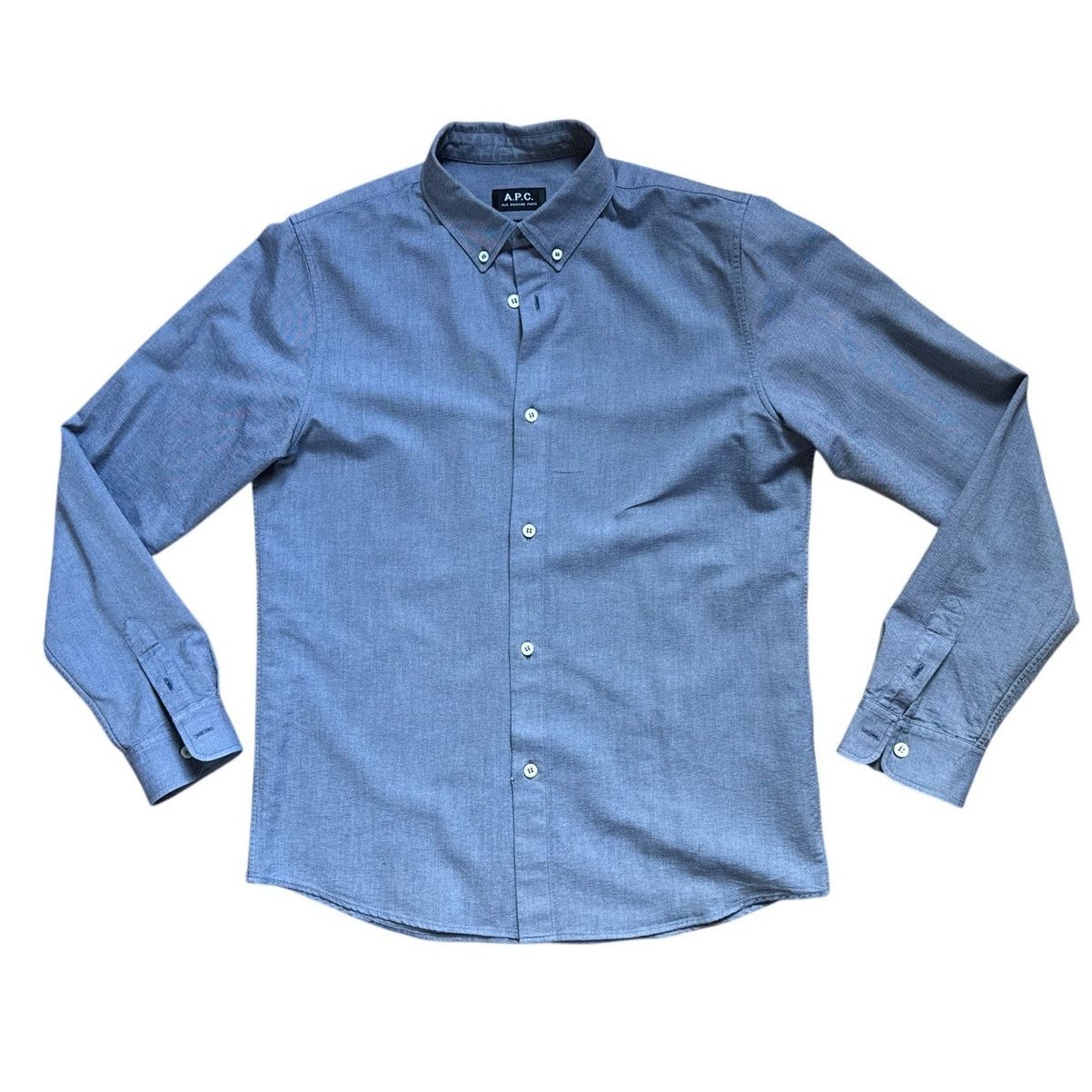 A.P.C. A.P.C. Men's Cotton Button Down Shirt Size Medium Blue Size US M / EU 48-50 / 2 - 1 Thumbnail
