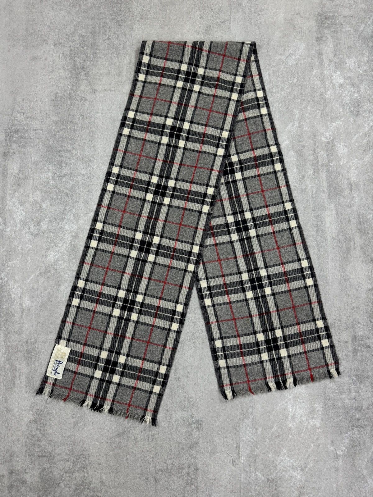 Pringle Of Scotland Pringle Of Scotland Plaid Wool Scarf Vintage Made In GB Size ONE SIZE - 1 Thumbnail