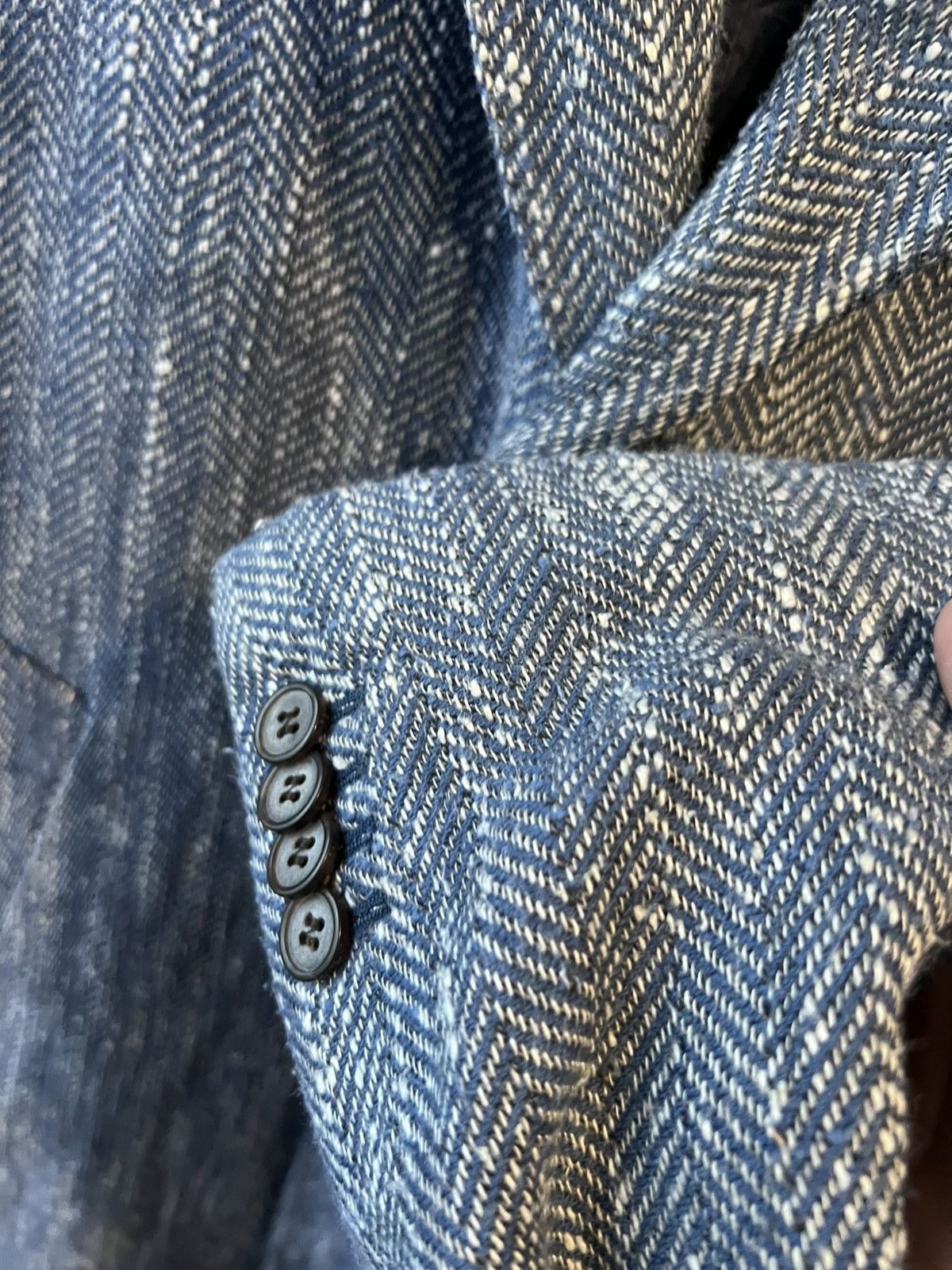 Suitsupply SUITSUPPLY Heavy Coat Vicenza Herringbone Men’s Blue Size 44 Size US S / EU 44-46 / 1 - 5 Thumbnail