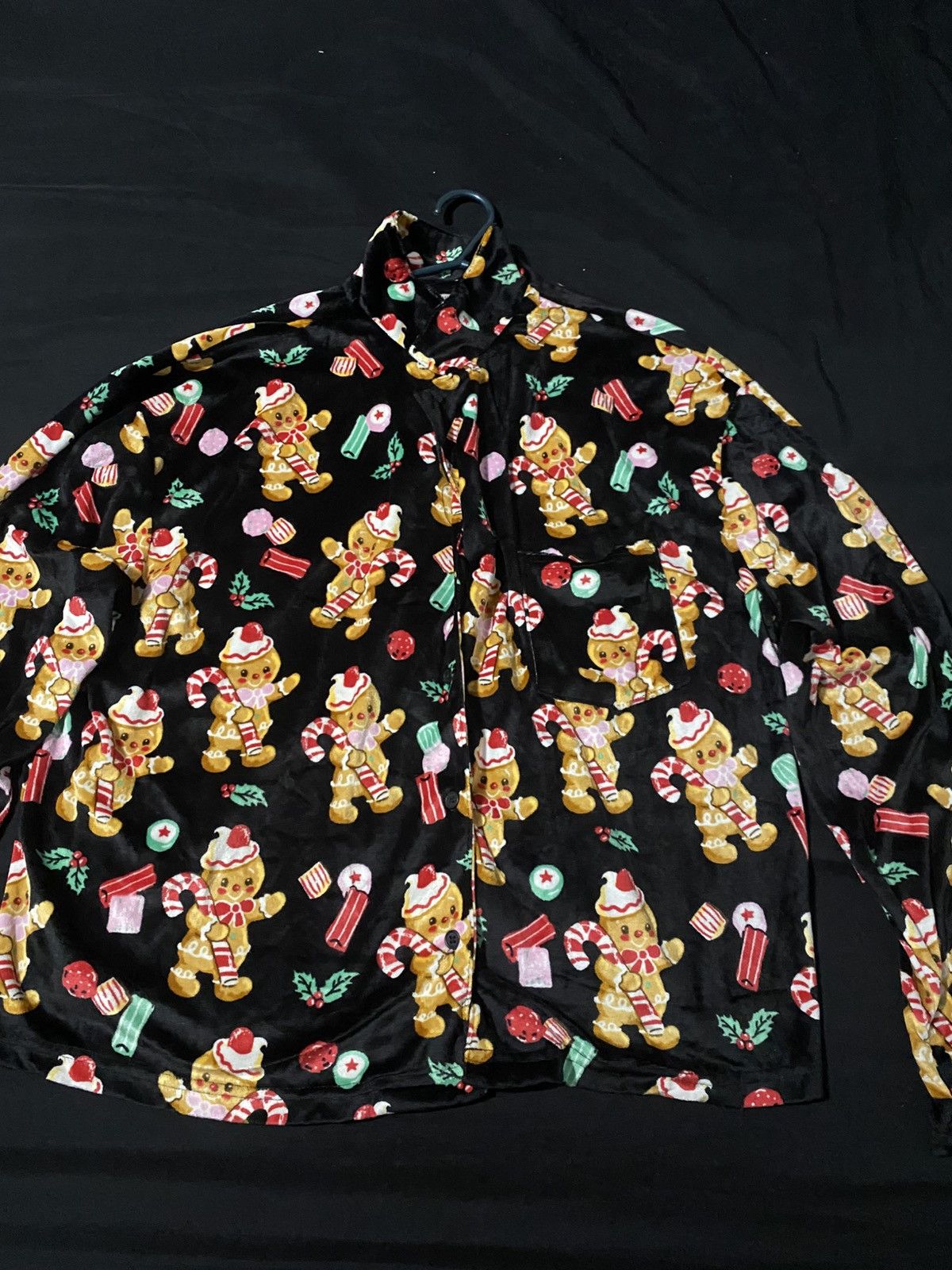 Other Cozy & Cute Holiday Time Gingerbread Man Button-Up Shirt Size L / US 10 / IT 46 - 1 Thumbnail