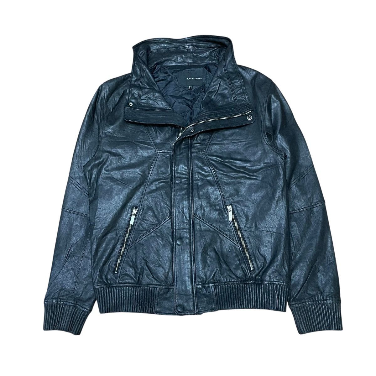 14th Addiction Kaaiakman High Neck Leather Jacket Size US L / EU 52-54 / 3 - 2 Thumbnail