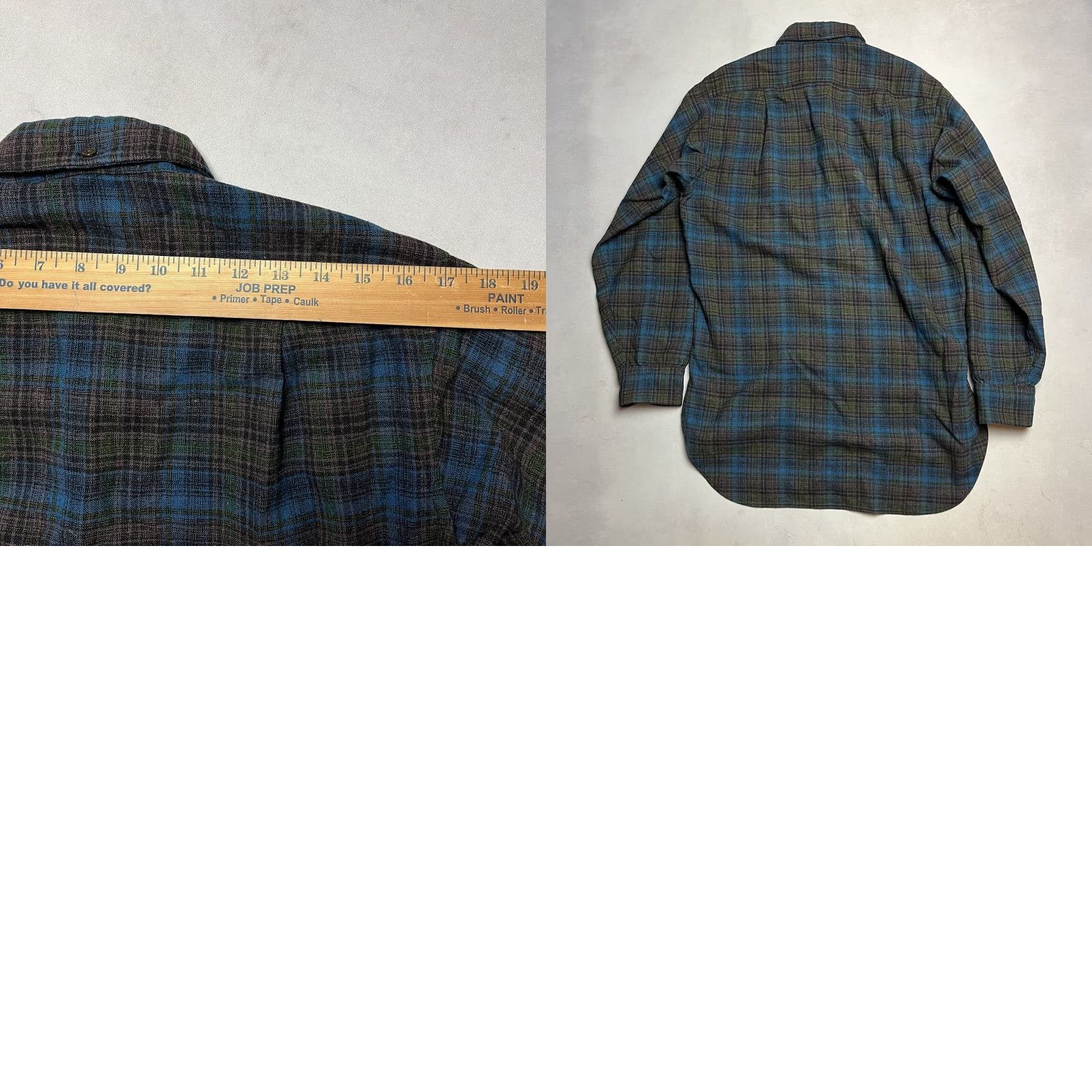 Pendleton VINTAGE Pendleton Wool Flannel Button-Down Shirt 40 Blue Men 60s Button-Up Long Sleeve Regular Sized Shirts Size US L / EU 52-54 / 3 - 8 Thumbnail