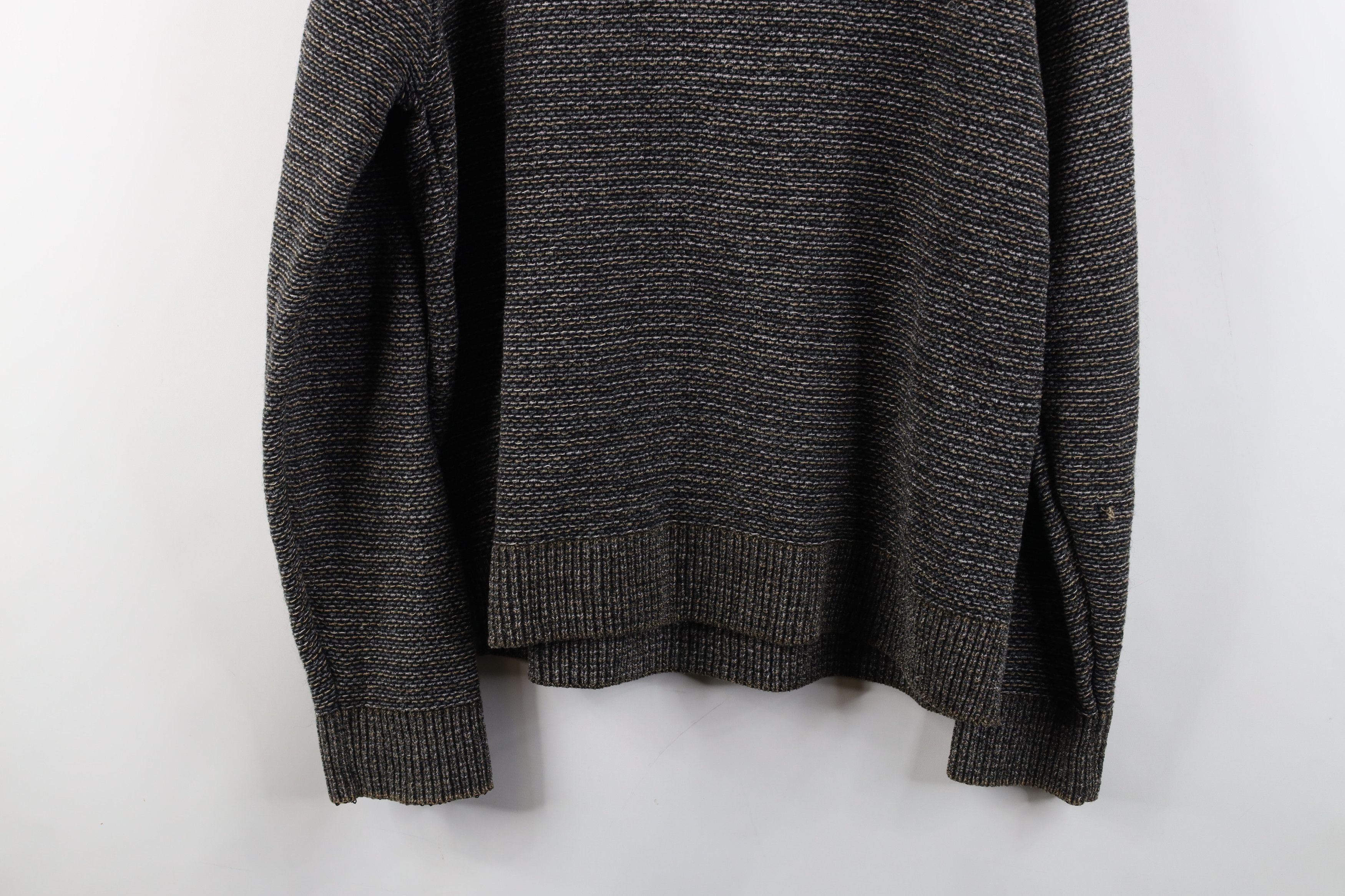 Vintage Vintage 90s Streetwear Striped Fleece Knit Crewneck Sweater Size US M / EU 48-50 / 2 - 9 Thumbnail