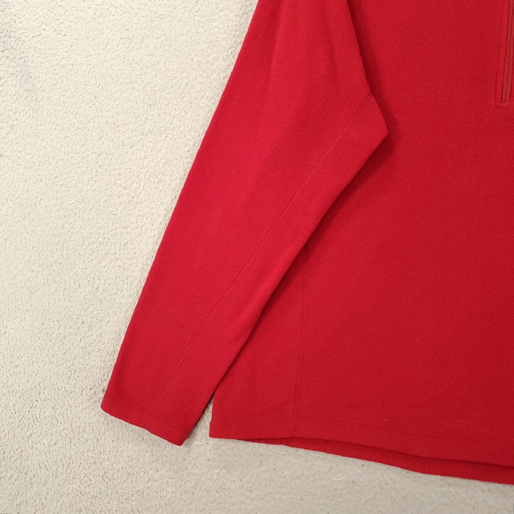 The North Face The North Face Fleece Sweater Mens Large Red 1/4 Zip Pullover Sweatshirt Jacket Size US L / EU 52-54 / 3 - 3 Thumbnail