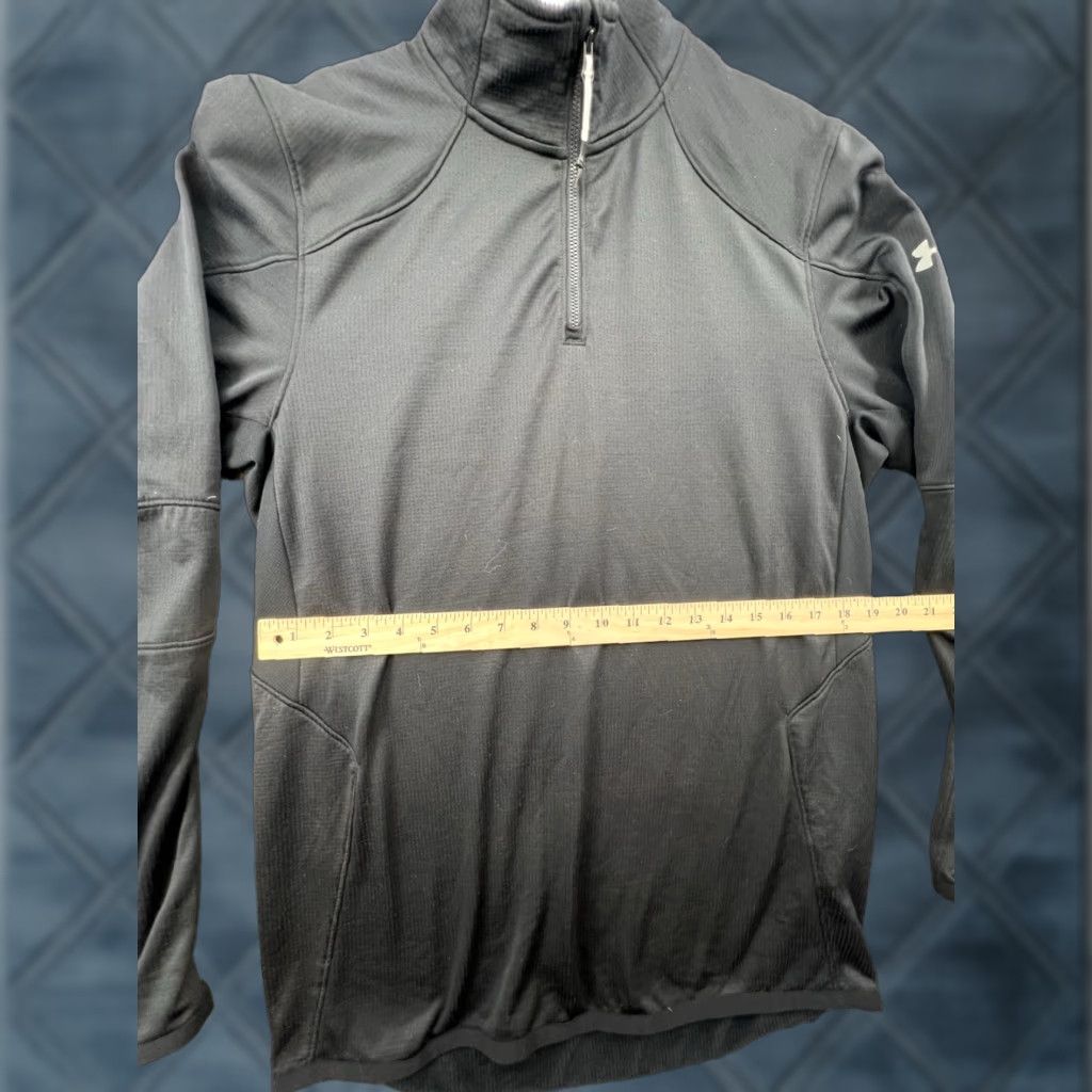 Under Armour Under Armour Men's Black ColdGear Reactor 1/4 Zip Mock Neck Pullover Size M Size US M / EU 48-50 / 2 - 1 Thumbnail