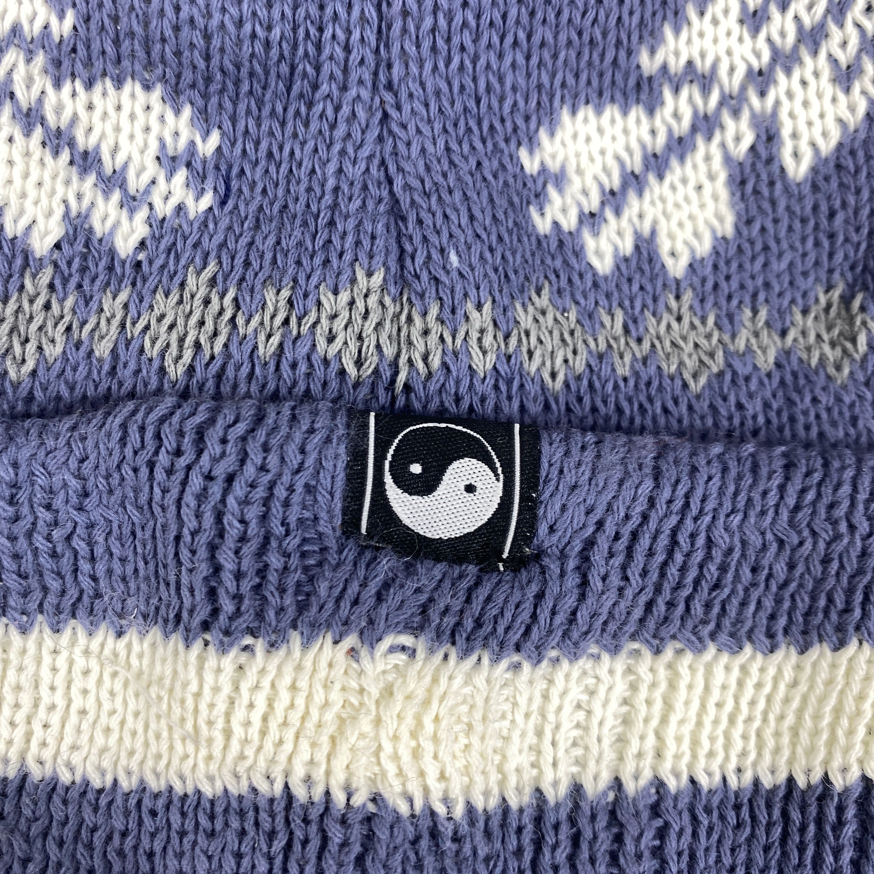 Vintage Yin Yang Beanie Hat Pompom - BN800 Size ONE SIZE - 6 Thumbnail