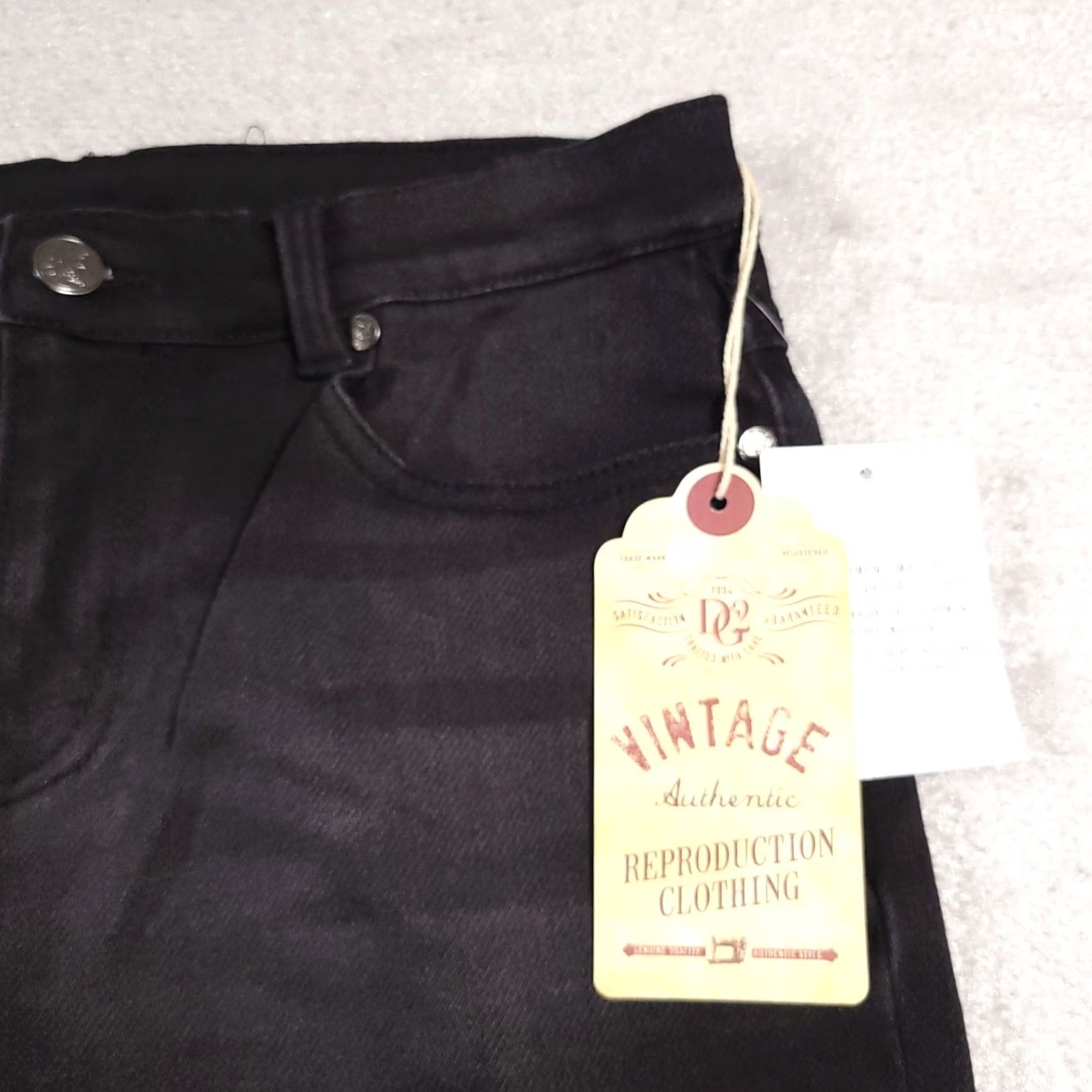 Vintage DG2 by Diane Gilman Jeans Women's 6P Black Western Vintage Skinny Distressed Jeans Size 28" / US 6 / IT 42 - 4 Thumbnail