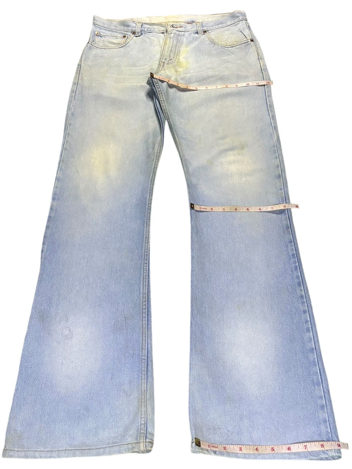 Levi's Vintage 90s Levis 554 Light Mud Wash Bootcut Flare Jeans Size US 35 - 14 Thumbnail