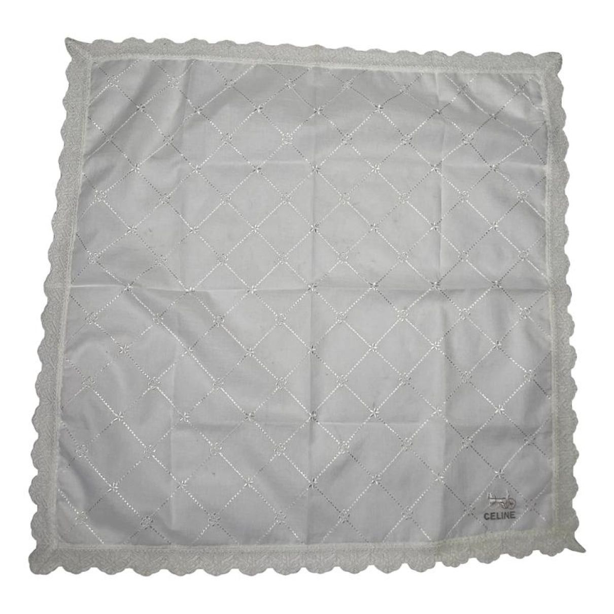Celine White Silk Silk Handkerchief Size ONE SIZE - 1 Thumbnail
