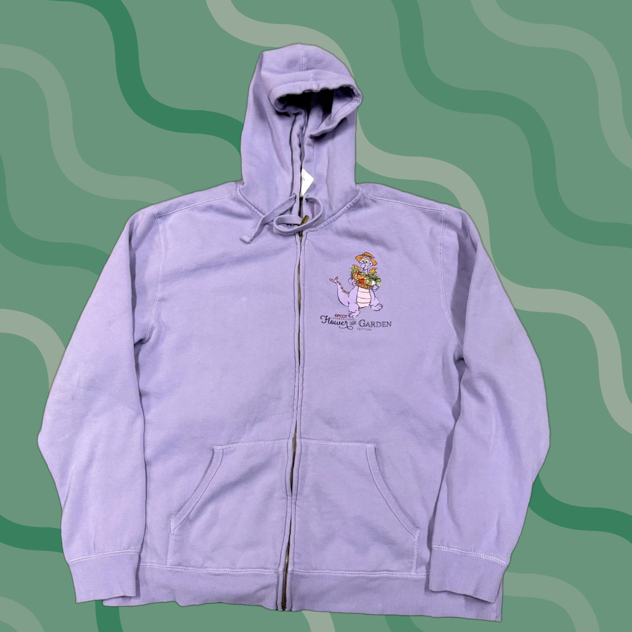 Disney Disney Figment Hoodie Mens XL Purple Flower Garden 2022 Passholder Hoodie Shirt? Size US XL / EU 56 / 4 - 1 Thumbnail