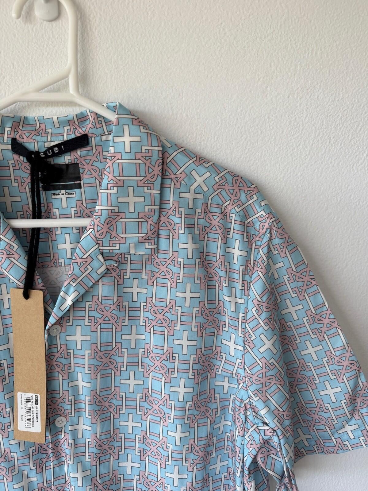 Ksubi new ksubi medium m short sleeve resort shirt plus blue Size US M / EU 48-50 / 2 - 3 Thumbnail
