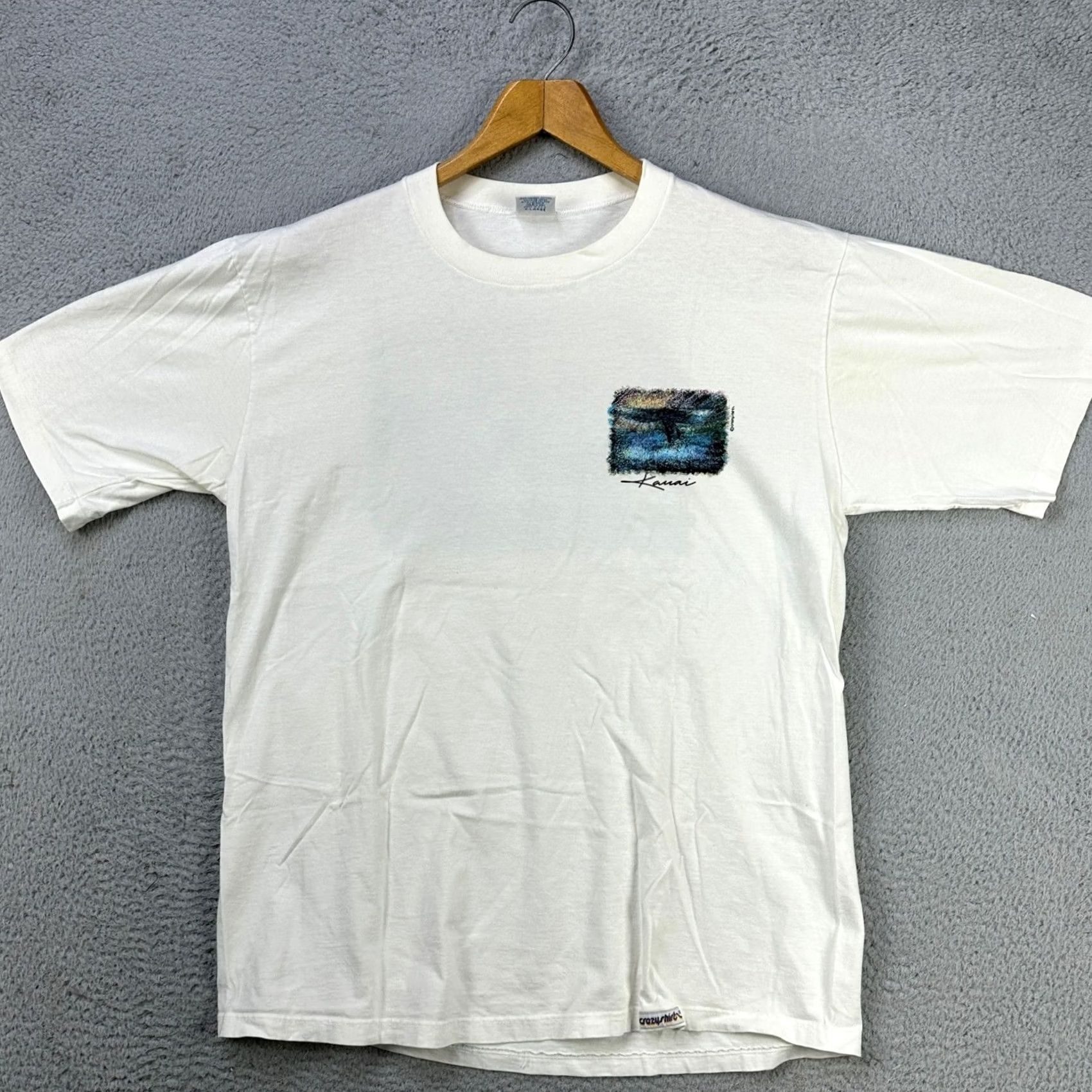 Vintage VINTAGE Crazy Shirts Hawaii T-Shirt Tee Men XL White Crewneck Casual Made IN USA Size US XL / EU 56 / 4 - 2 Thumbnail