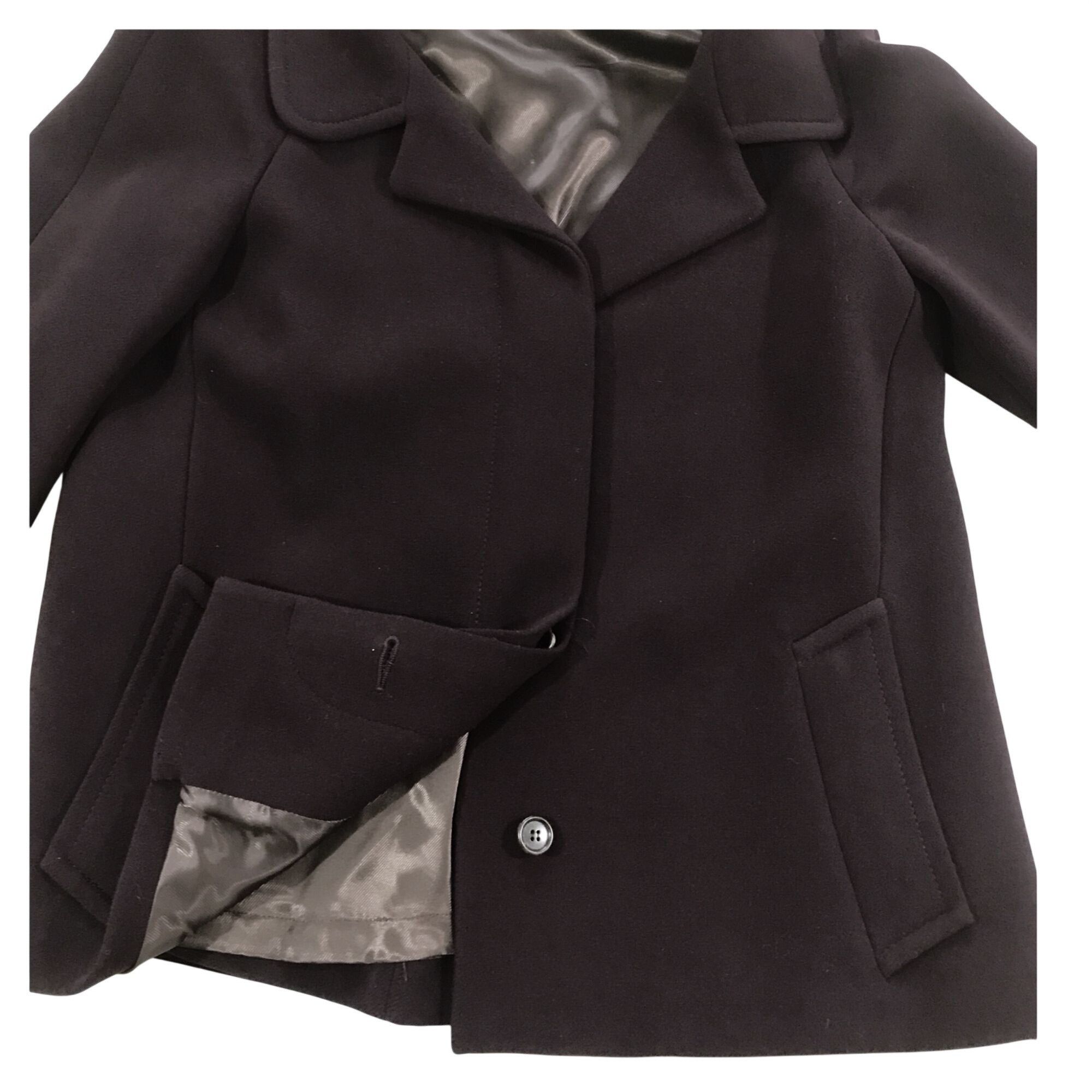 Prada Prada Wool Blend Swing Coat Jacket IT44 Burgundy Brown Made Size M / US 6-8 / IT 42-44 - 9 Thumbnail