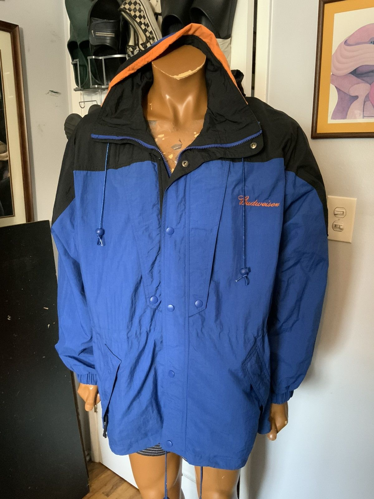 Budweiser × Vintage Vintage 90s Swingster Budweiser Beer Windbreaker Zip Jacket Size US L / EU 52-54 / 3 - 9 Thumbnail