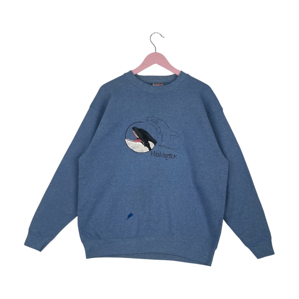 Vintage Hoodie/sweater 1990s Washington Whale Theme Crewneck