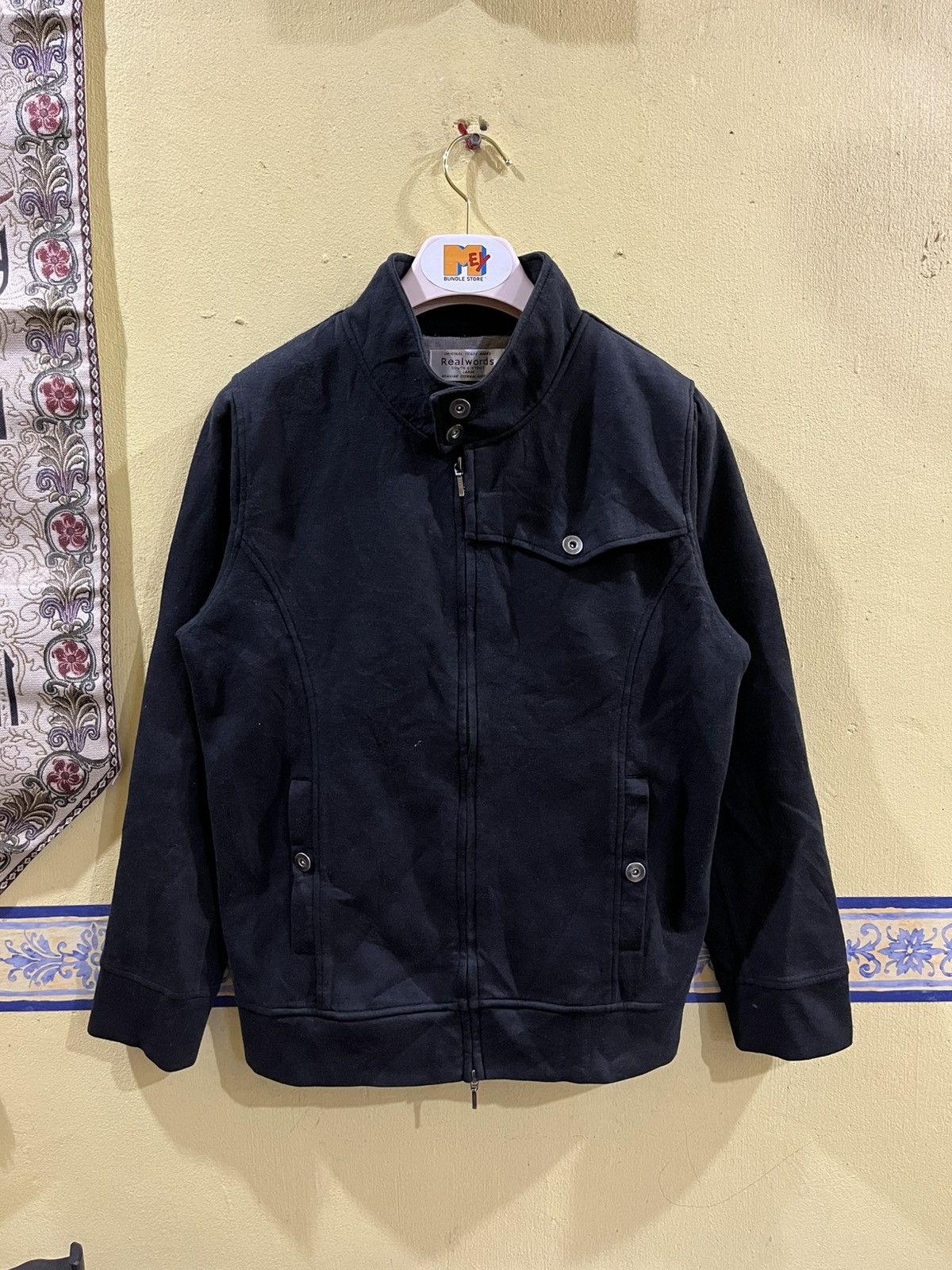 Vintage Real words south distric black zip-up jacket Size US L / EU 52-54 / 3 - 1 Thumbnail