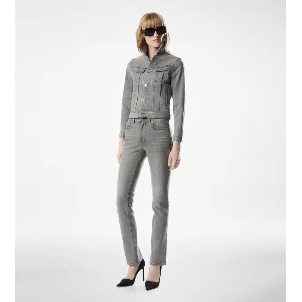 Tom Ford o1loc1c0526 GID083 Denim Washed Jacket in Grey Size L / US 10 / IT 46 - 3 Thumbnail