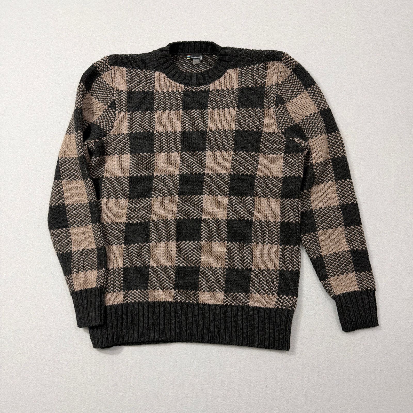 Smartwool Smartwool Cozy Lodge Buff Check Sweater Men's Large Crewneck Size US L / EU 52-54 / 3 - 1 Thumbnail