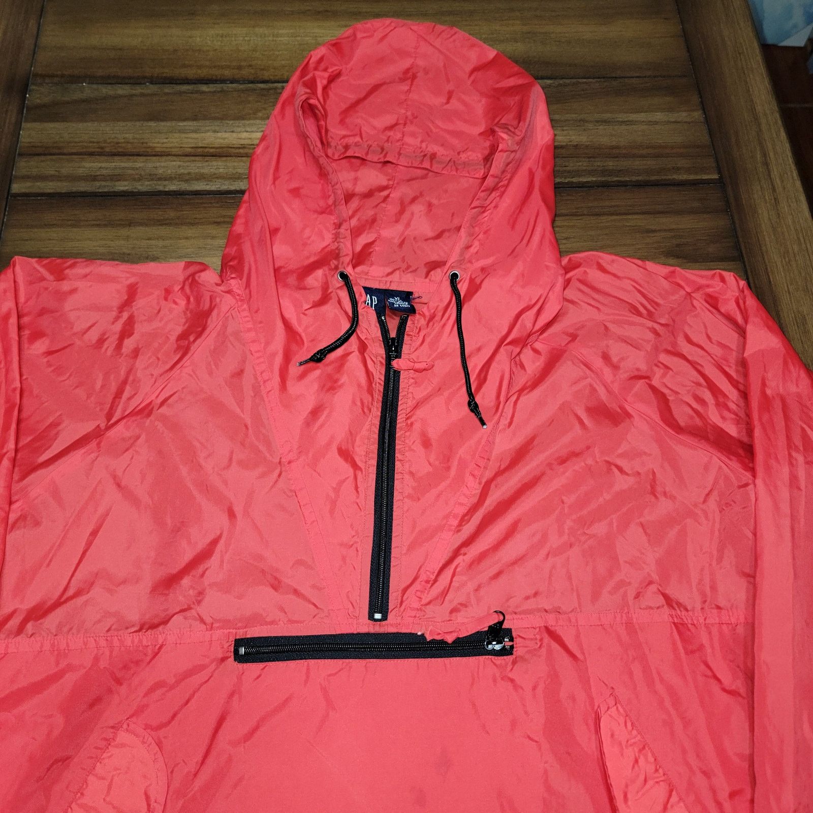 Gap GAP LS Hooded Unisex Windbreaker w/ Front Zipper Pouch - XL Size US XL / EU 56 / 4 - 2 Thumbnail