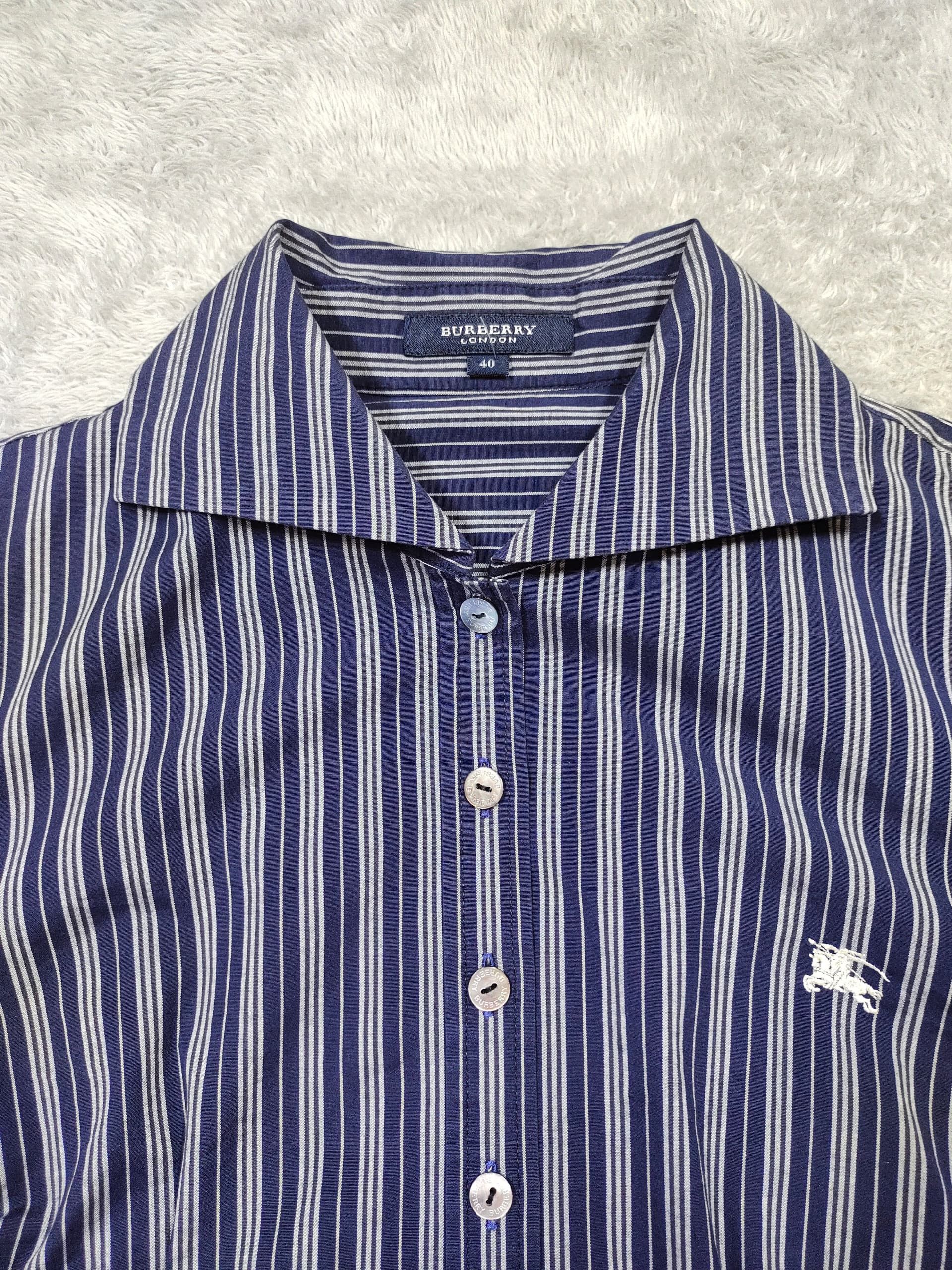 Burberry BURBERRY LONDON STRIPE LONG SLEEVE BUTTON UP SHIRT Size S / US 4 / IT 40 - 3 Thumbnail