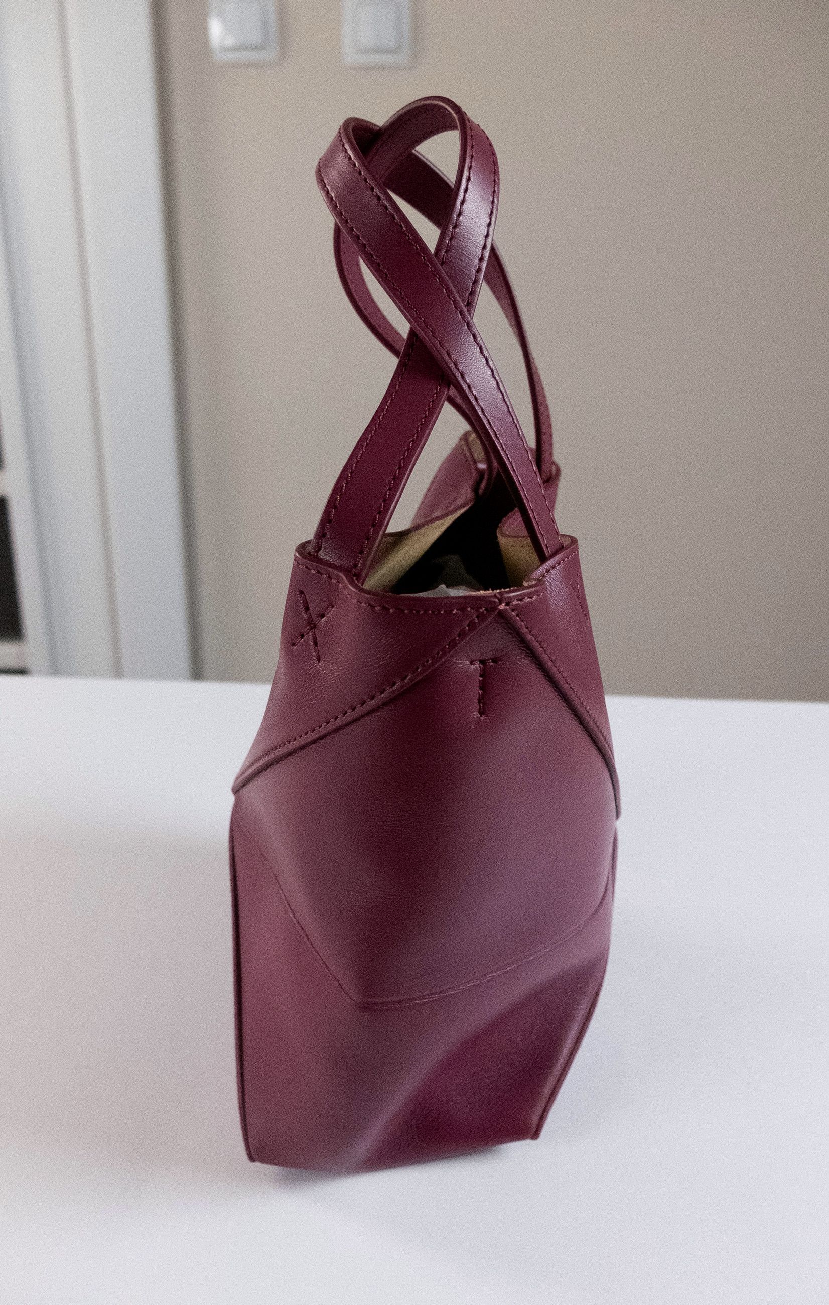Loewe LOEWE Puzzle Fold Mini cherry red leather tote bag NWT Size ONE SIZE - 7 Thumbnail