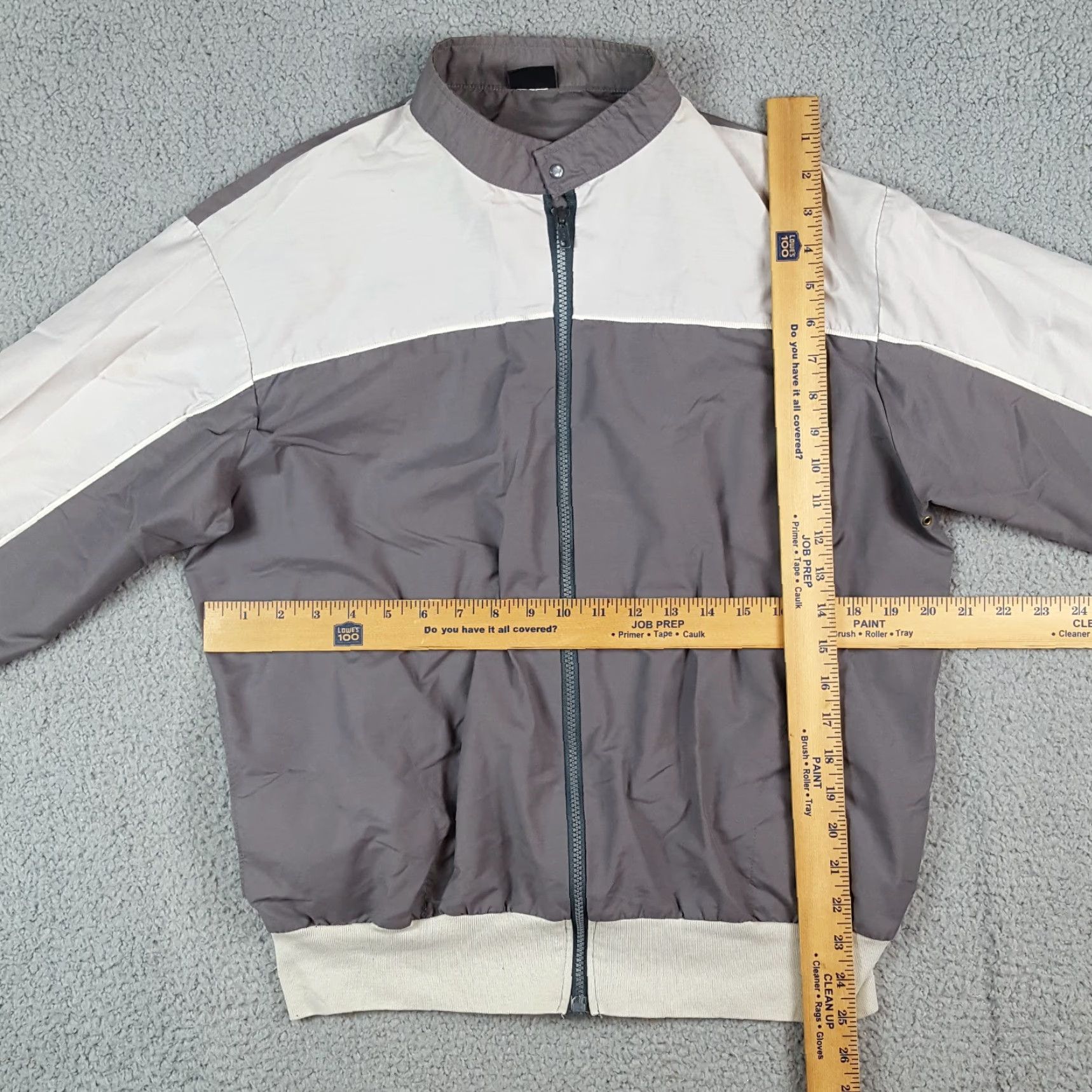 Vintage Vintage Yes Pinnacle Brand Windbreaker Jacket 80s Cafe Racer Retro Zip Up Track Striped Large Size L Green? Gray? Size US L / EU 52-54 / 3 - 6 Thumbnail