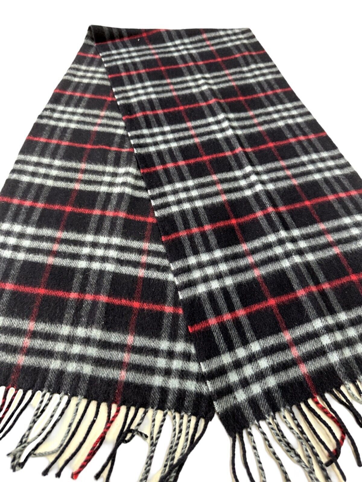 Burberry Burberrys Classic Check Unisex Scarf Blue 100% Cashmere Size ONE SIZE - 3 Thumbnail