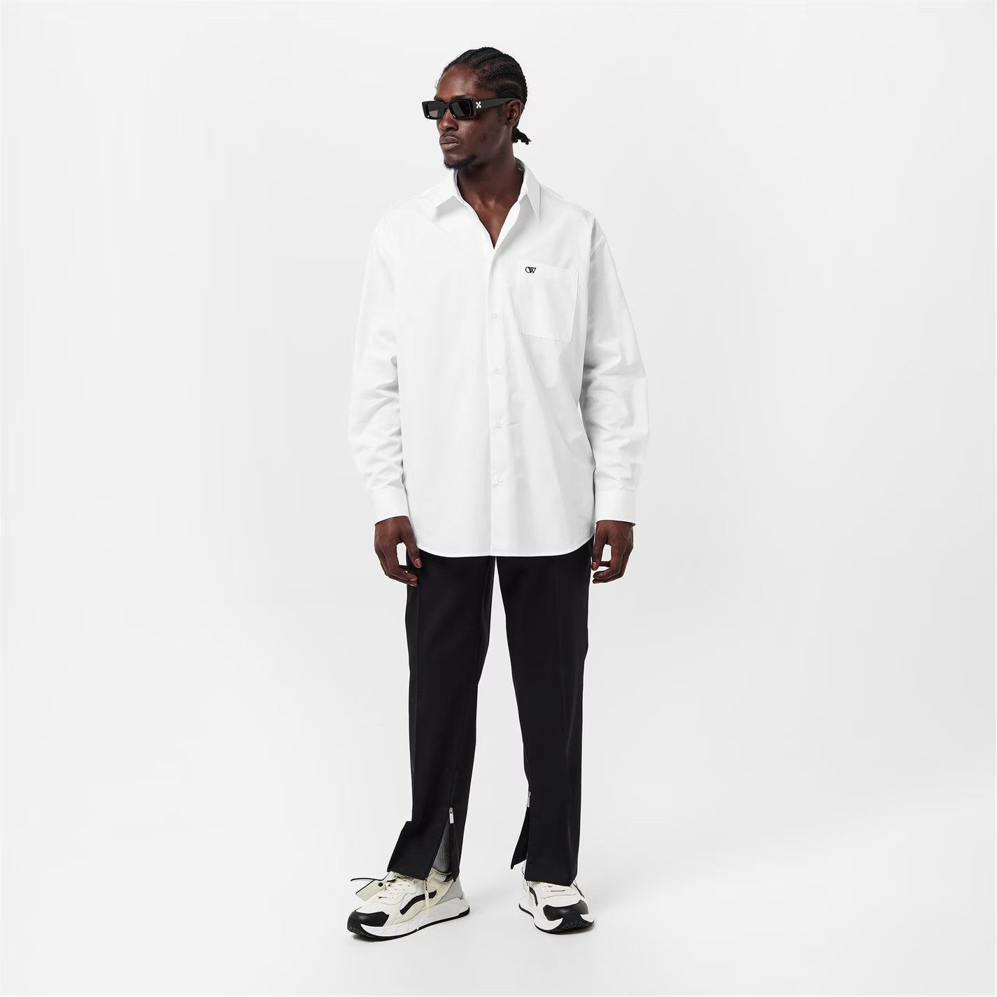Off-White o1g2r1mq0326 Structured Fit Overshirt in White Size US XS / EU 42 / 0 - 6 Thumbnail