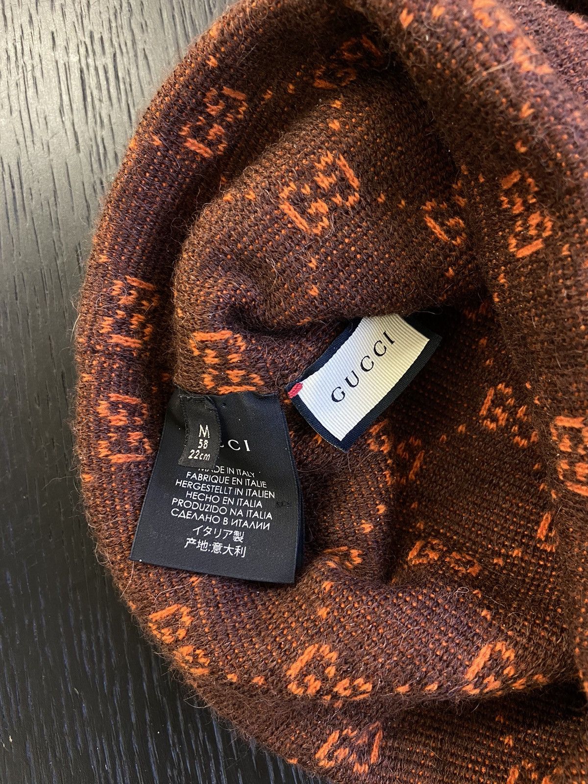 Gucci Gucci Wool Monogram Beanie Size ONE SIZE - 3 Thumbnail