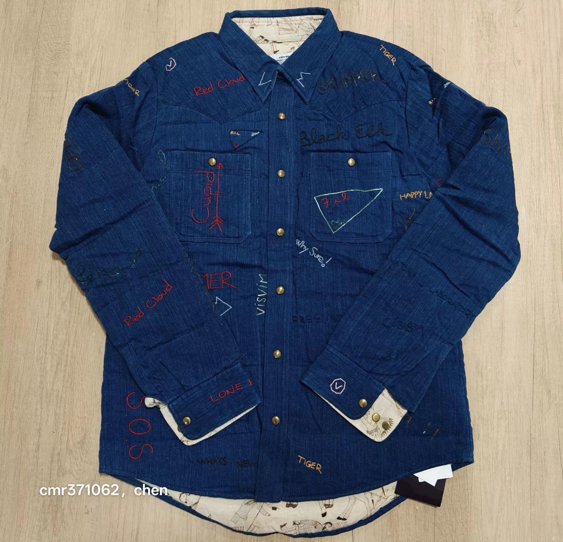 Visvim visvim 15SS spot kerchief down jkt blue icon embroidery 2 Size US M / EU 48-50 / 2 - 3 Thumbnail