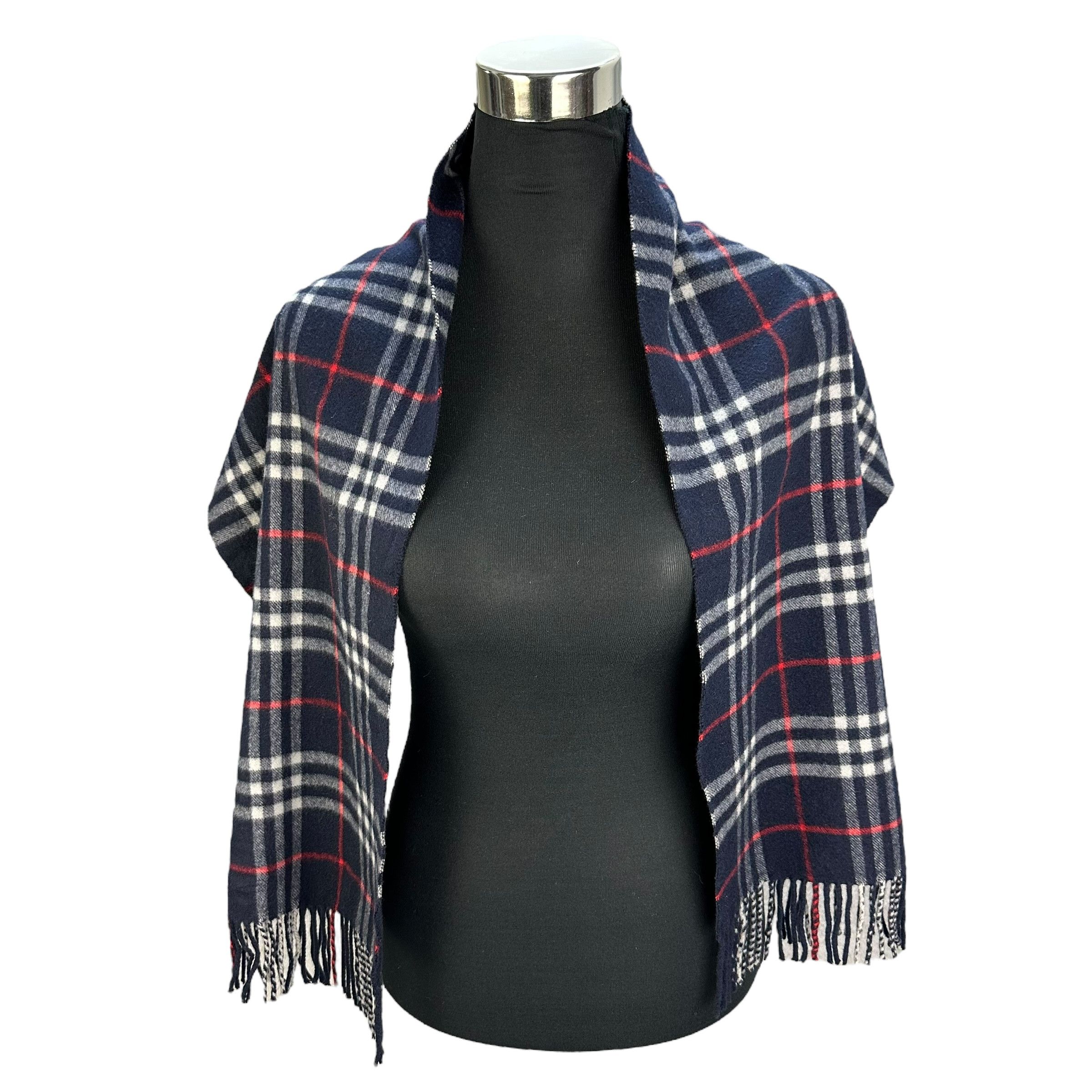 Burberry Vintage 90’s BURBERRY'S Checked Cashmere Muffler #A62-1484 Size ONE SIZE - 1 Thumbnail