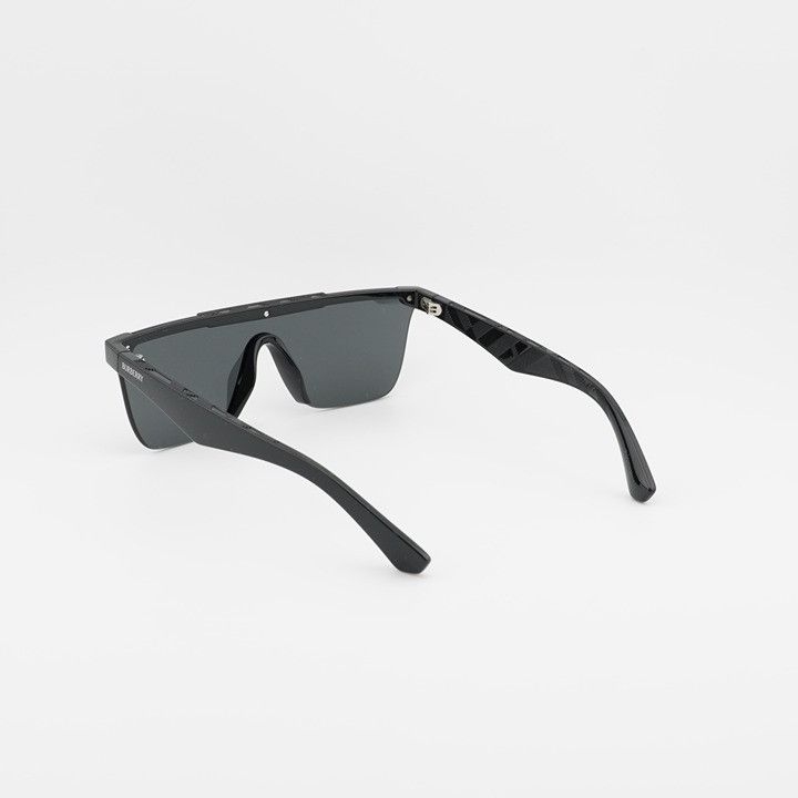 Burberry Burberry BE4480D 300187 Sunglasses Black Rectangle Frame Size ONE SIZE - 5 Thumbnail