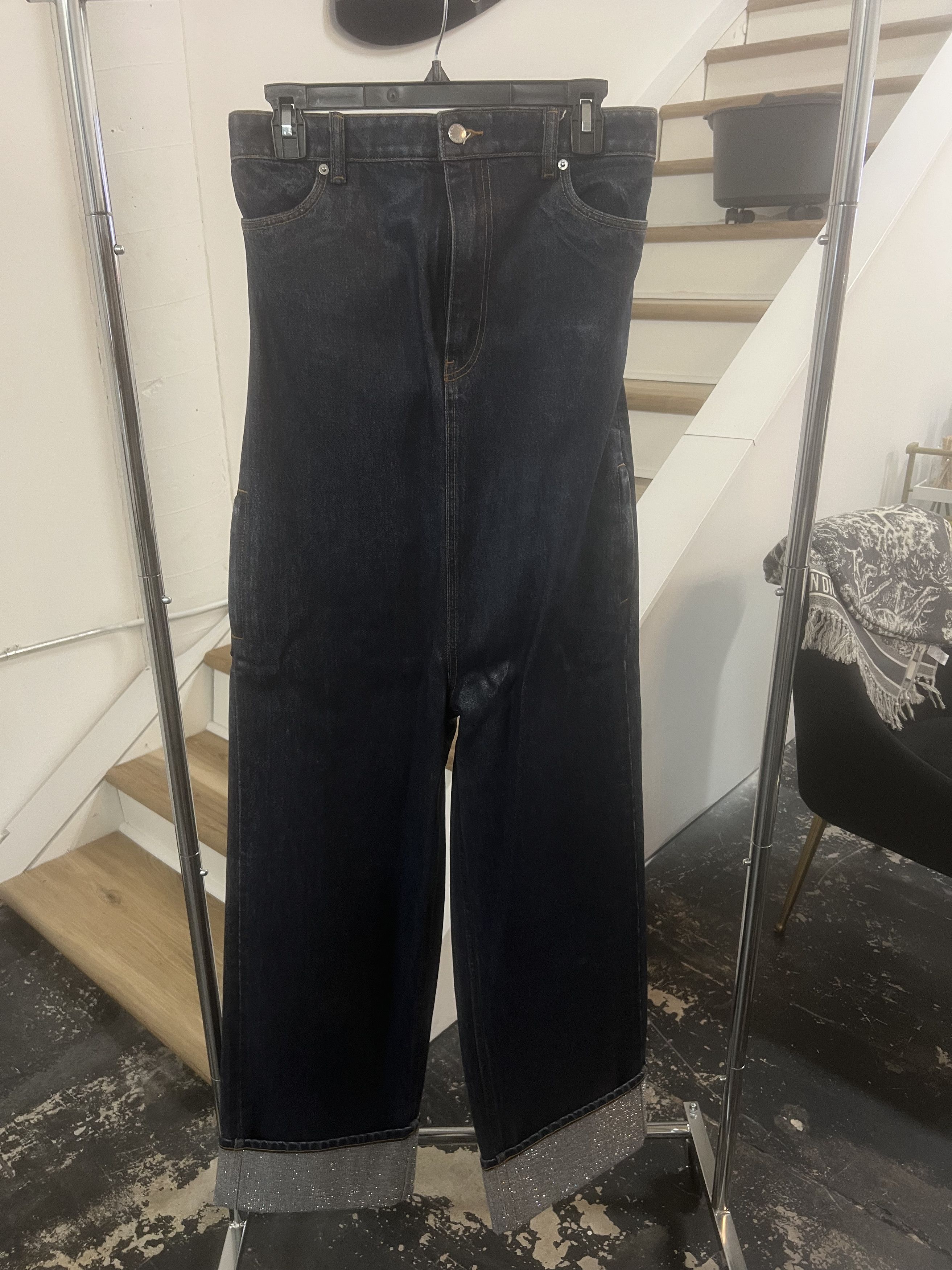Alexander Wang Denim Sleeveless Jumpsuit Size 27" / US 4 / IT 40 - 2 Thumbnail