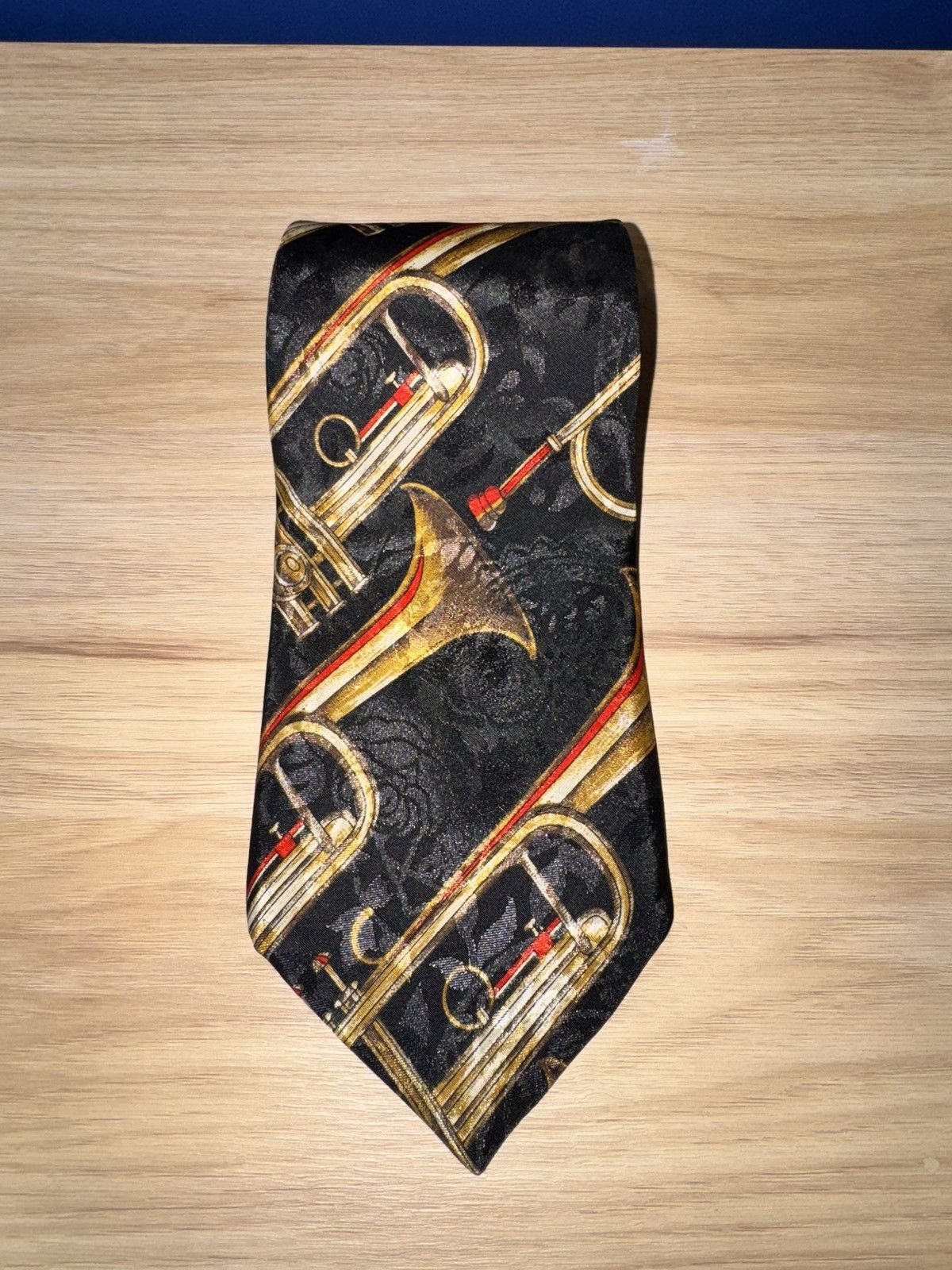 Other Vintage Silk Trumpet Tie | 90s Ambassador | Jazz / Music Size ONE SIZE - 4 Thumbnail