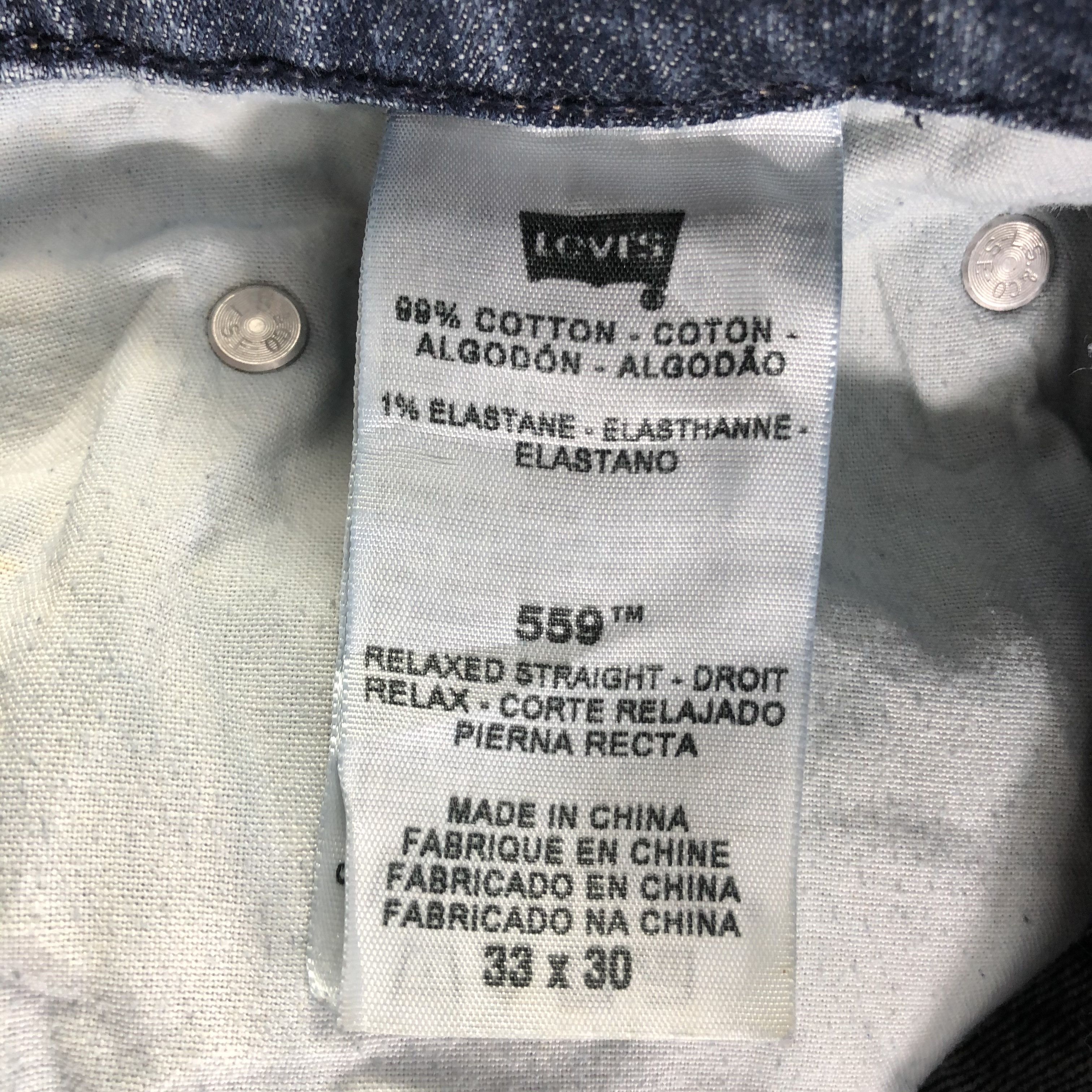 Levi's Vintage Blue Wash Levis 559 Jeans-J3238 Size US 35 - 13 Thumbnail
